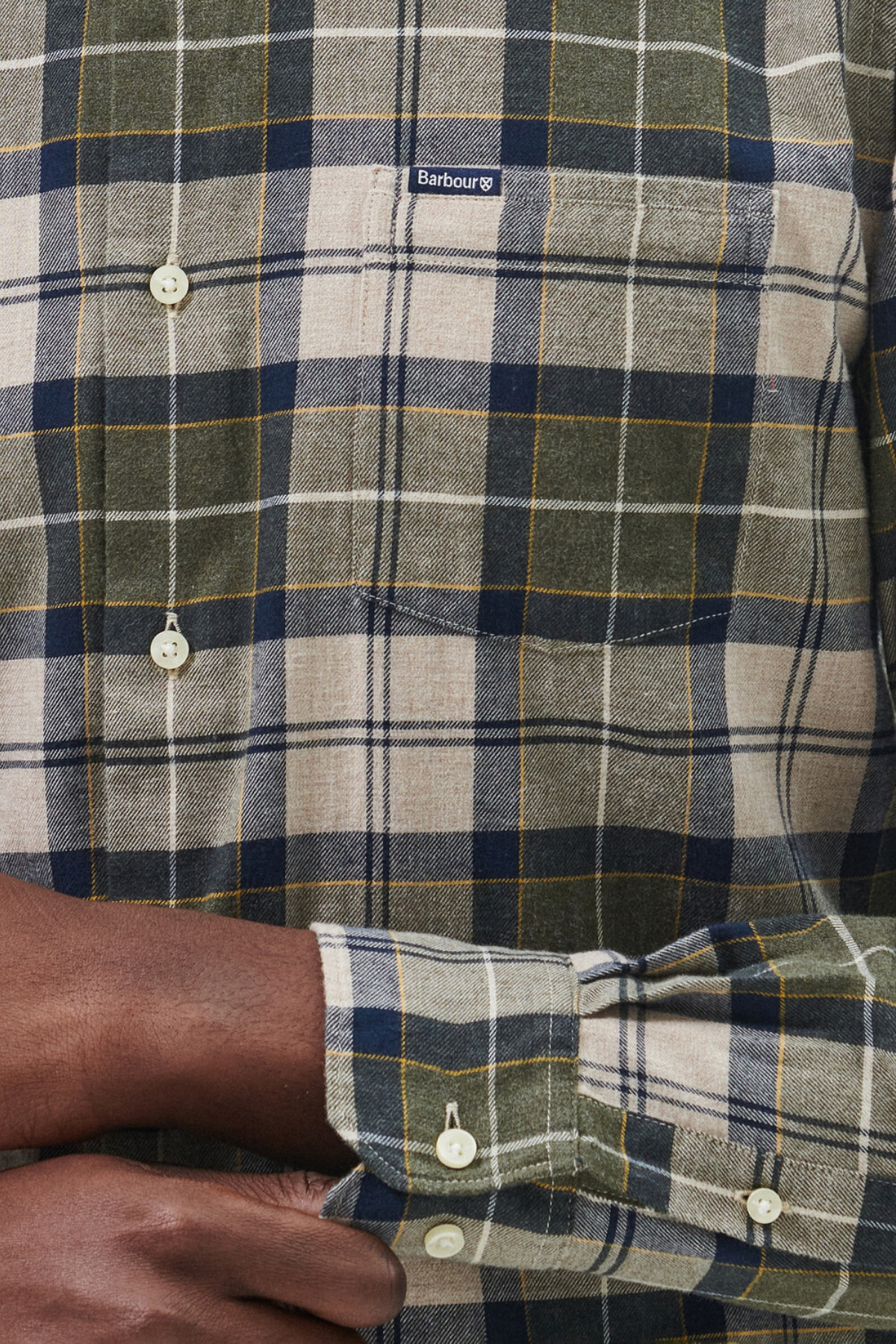 پیراهن مردانه آستین بلند | باربور Barbour MSH4991-TN16 - تصویر 7
