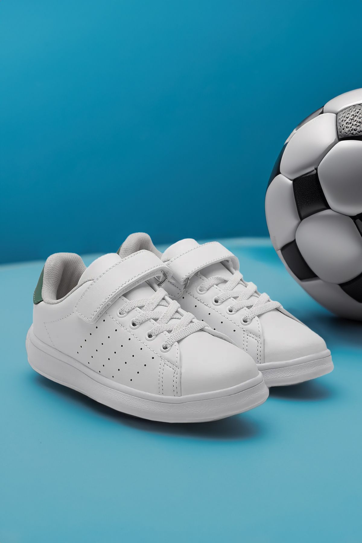 TRENDYOL SHOES-Białe, pojedyncze, kontrastowe, duże, chłopięce trampki Takaw25Sn00039 3
