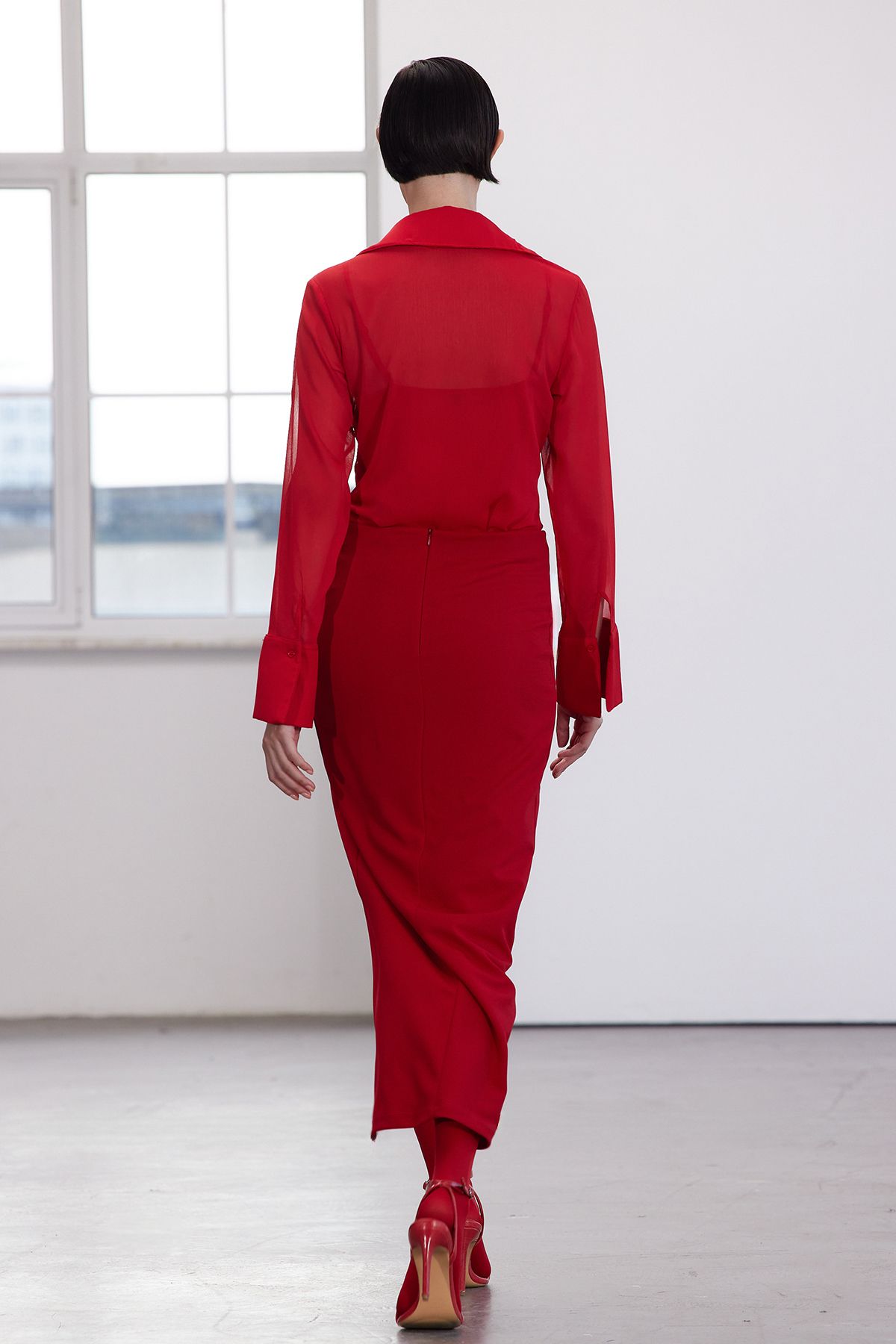 Trendyol Collection-Limited Edition Red Chiffon Blouse - Yoryo Tpraw25Bz00005 5