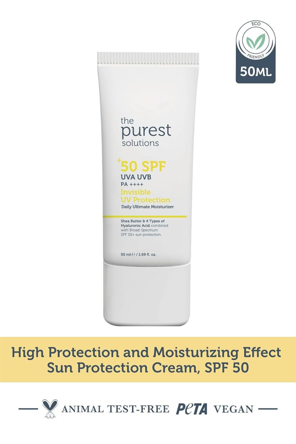 The Purest Solutions-50 ml Creme-Sonnenschutz - Hoher Schutz und feuchtigkeitsspendende Wirkung, LSF 50 2