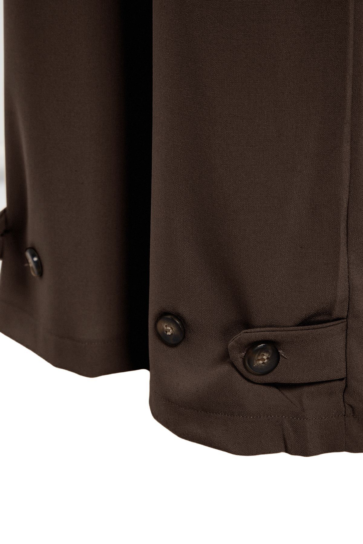 Trendyol Collection-Braune, gerade geschnittene, gewebte Hose mit Gürtel – TWOAW24PL00236 5