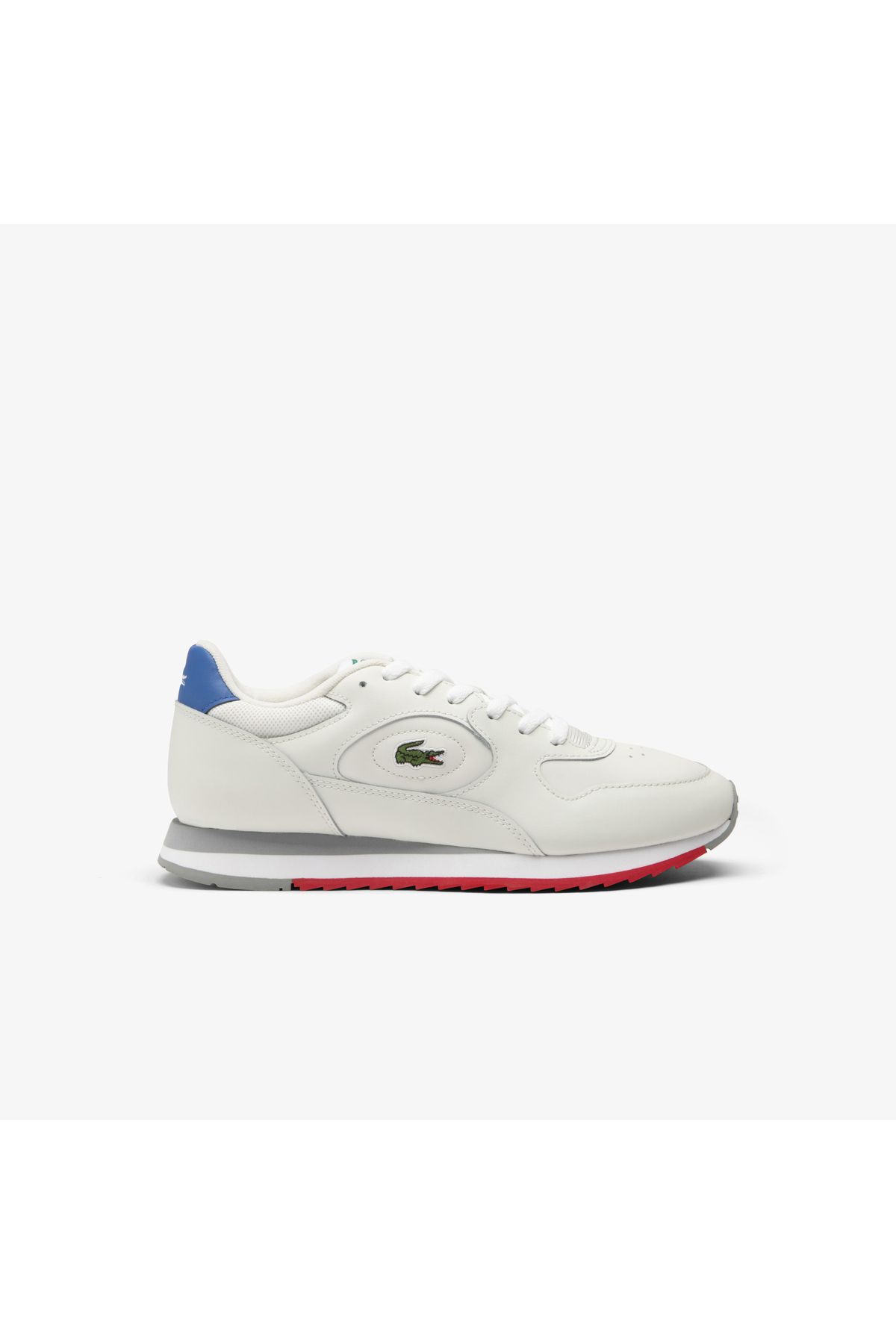 اسنیکر سفید مردانه کفش ورزشی پوست LineTrack Lacoste