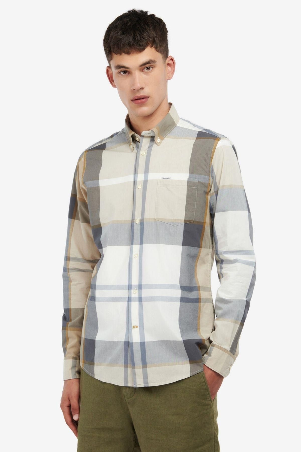 Barbour Harris Tailored Shirt Tn88 Amble Sand Tartan Trendyol