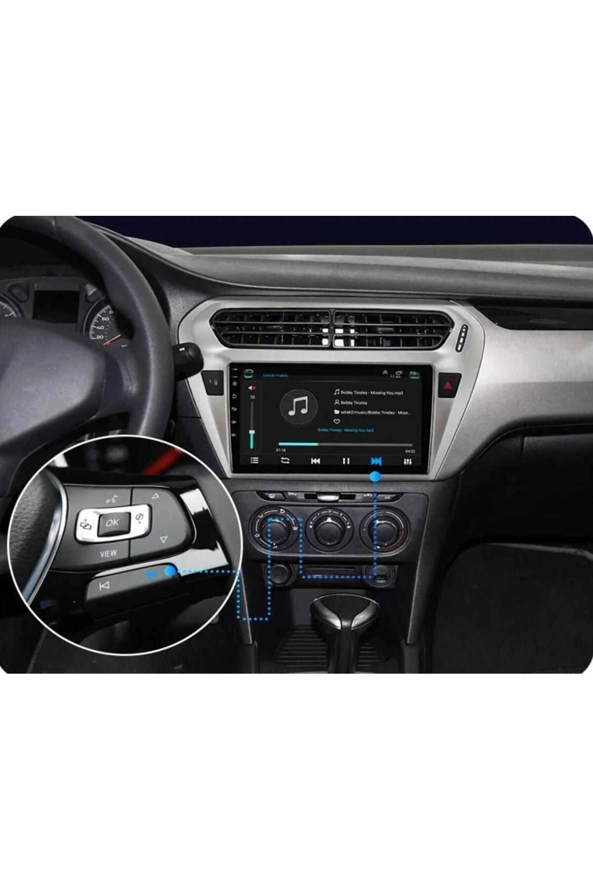 NAVİPRİME-Peugeot 301 Naviprime Android 8Gb Ram 128Gb Memory - Carplay Navigation USB 4