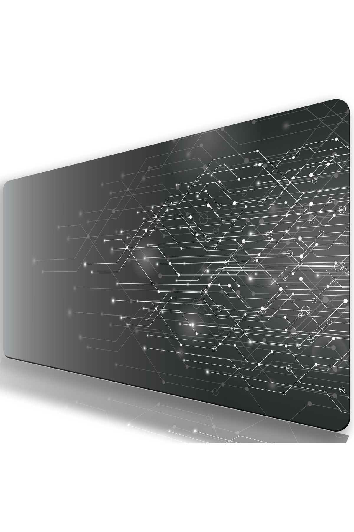 AsMat Paw-XXL 90*40 cm Grey-Black Non-Slip Base Comfortable Work and Gaming Keyboard / Mausepad - Non-Slip Base Keyboard and Mouse Pads 1