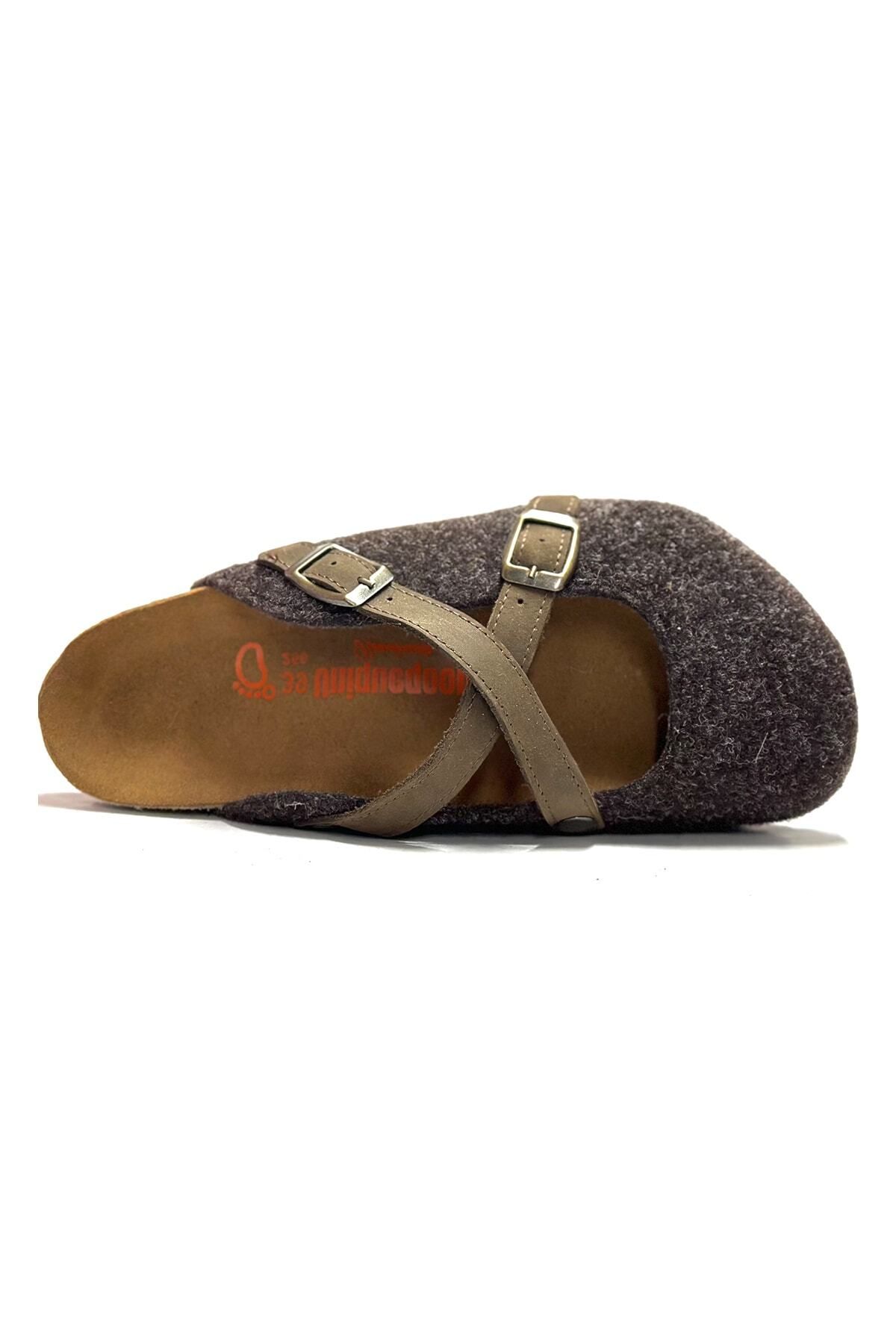 دمپایی منزل چند رنگ زنانه پایه قارچ وین پشم طبیعی Uniqueqoop
