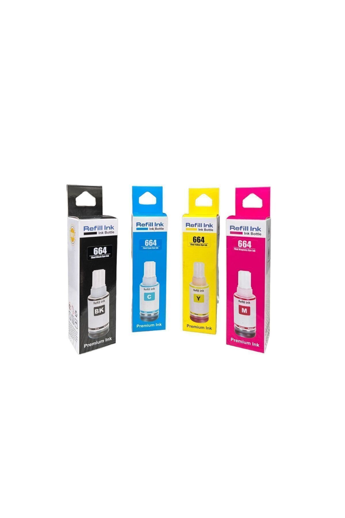 Refill Epson T664 L382,l386,l3050,l3060,l3070,l565 Uyumlu 4 Renk Mürekkep Seti