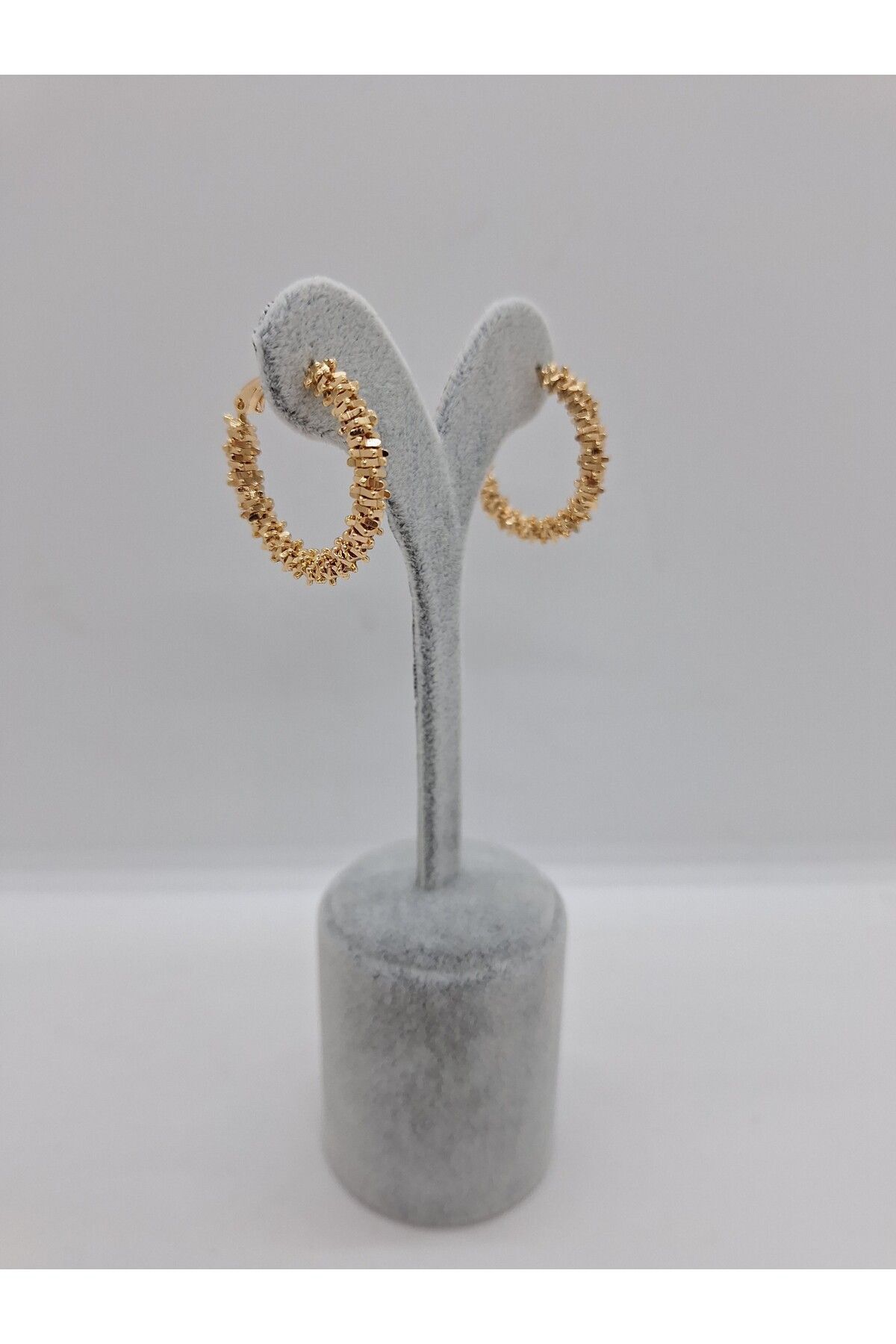stainles steel-3 cm Steel Star Powder Dorica Hoop Earrings 3