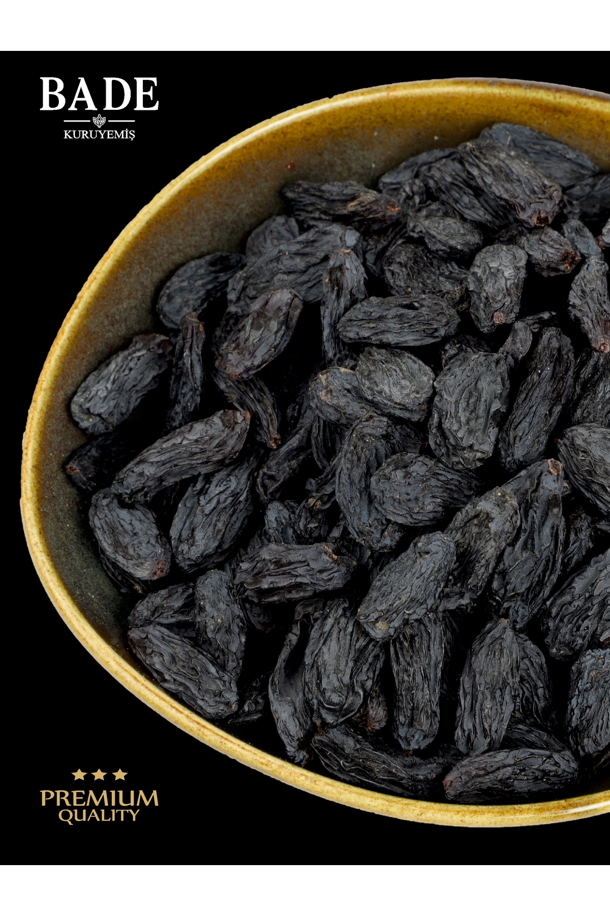 bade kuruyemiş Siyah Çekirdeksiz Konya Üzümü İri Boy 350 gr.