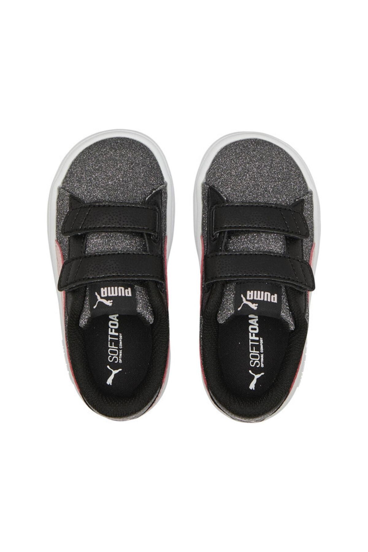 کفش Puma پوما اسپرت روزمره دخترانه مشکی V2 Glitz Glam V Inf اورجینال - تصویر 6