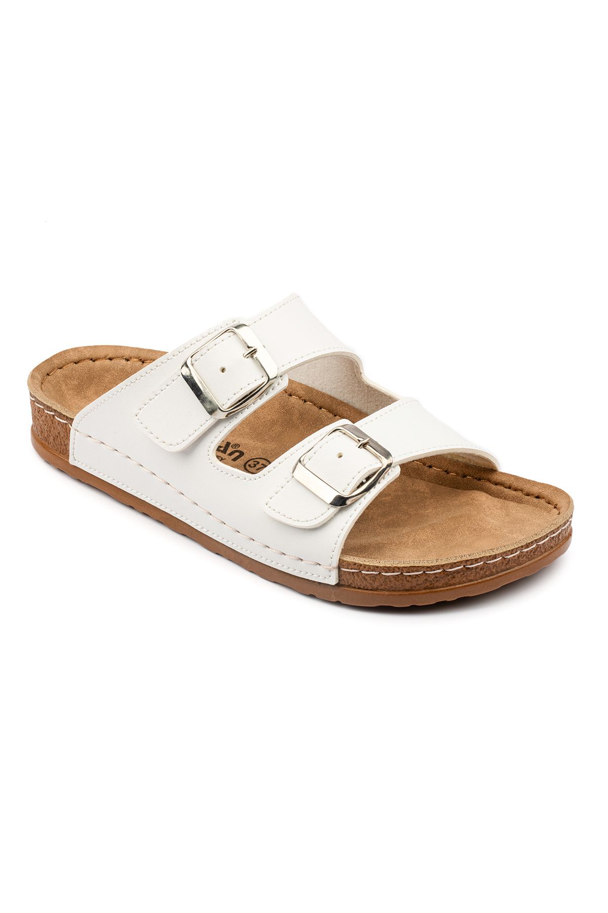 POLOMİA-Polomia Maria Flexible Double Buckle Comfort Comfortable Women's Daily Slippers 4