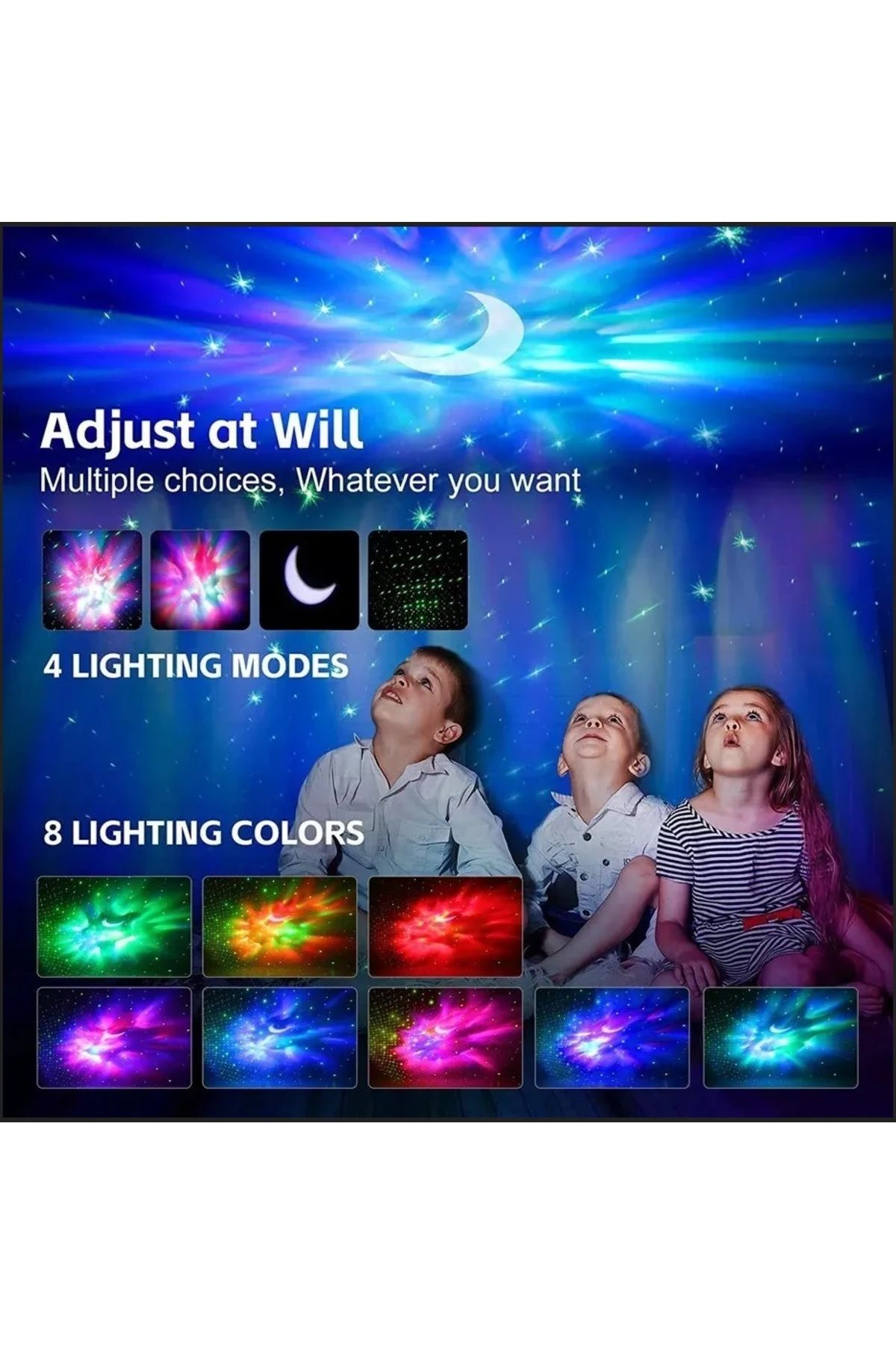 Astronot Gece Lambası Galaxy Yıldız Stary Projektör Çocuk Odası Tavan Aydınlatma Bluetooth Hoparlör #5