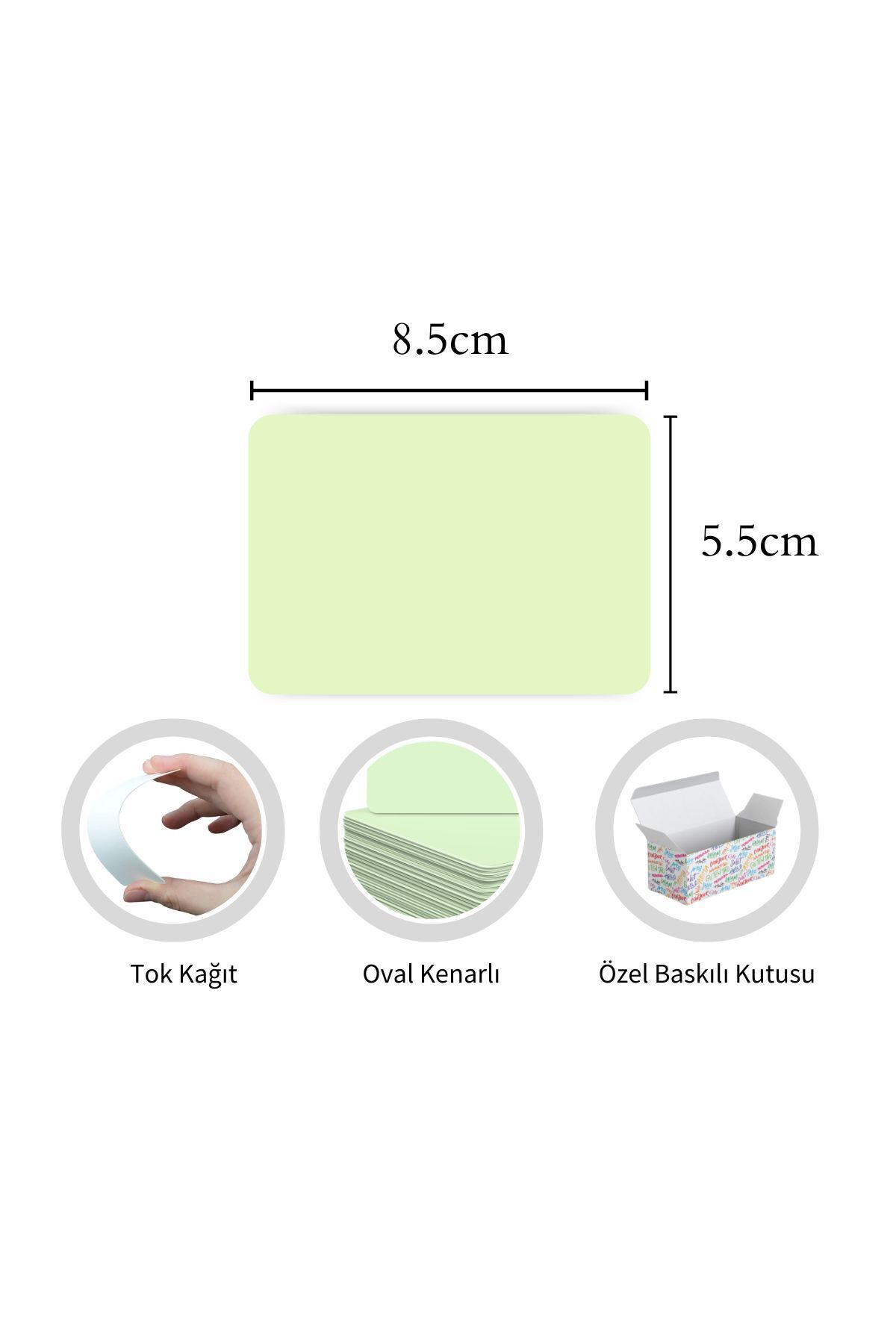 Copyder-Pastel Green Unprinted Word Card 500 Pieces - Multi-Purpose Boxed Note Cards for Memory and Note Taking 3