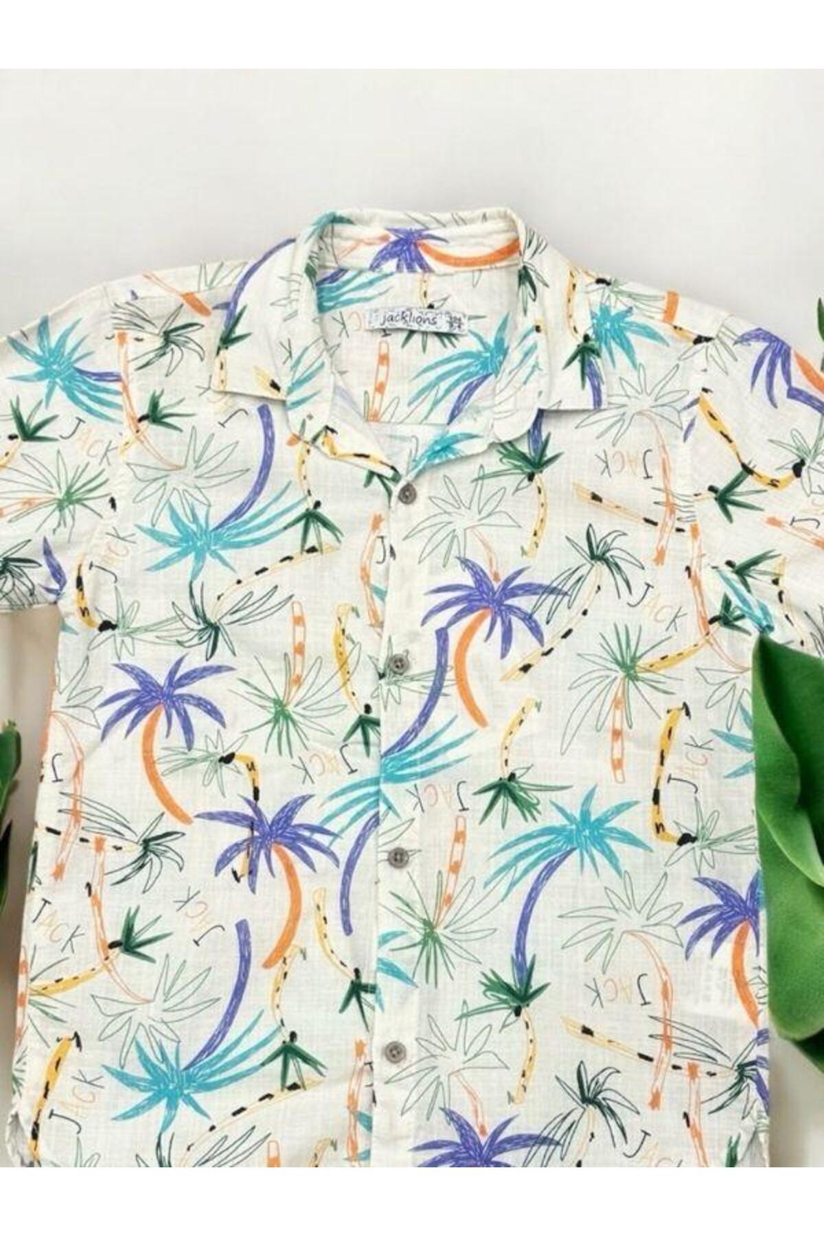 Zekids Erkek Bebek Pamuklu Uzun Kol Desenli Gömlek fotoğrafı 5 (önizleme)