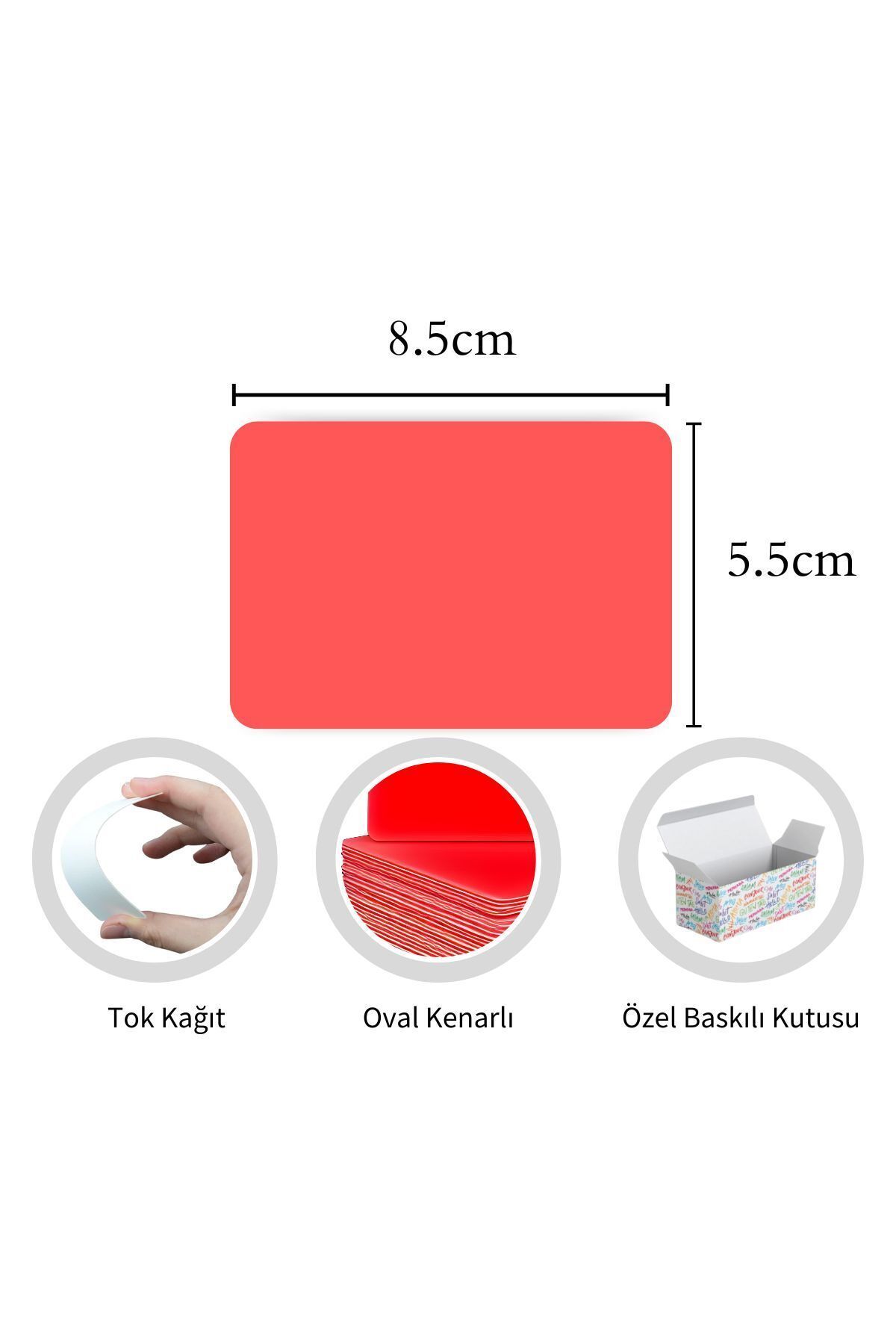 Copyder-500 Red Non-Printed Words Cards - Multi-Purpose, Boxed Note Cards for Memory and Note Taking 3