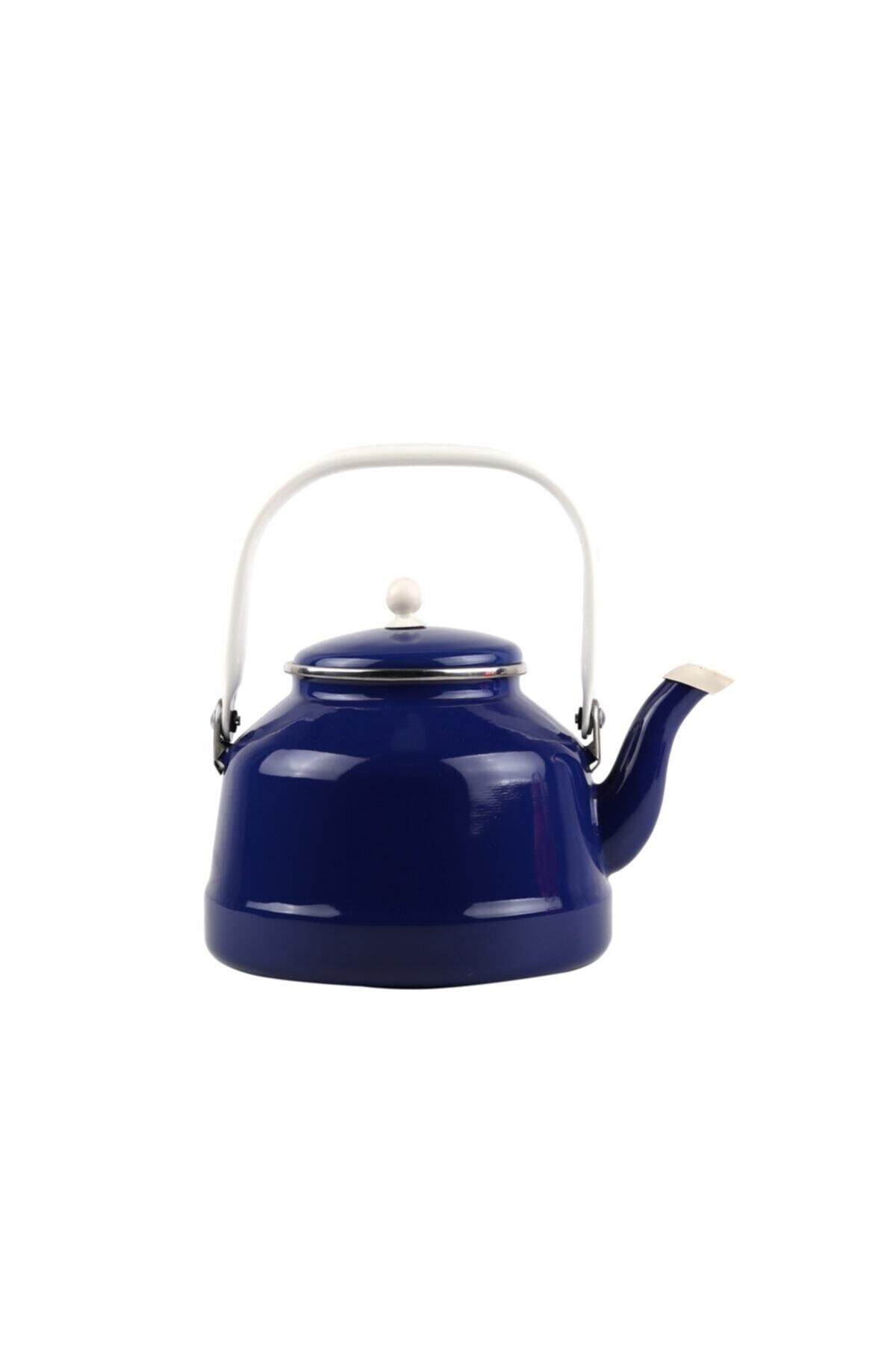 Emaye Vintage Demlik Üstten Saplı Lacivert 2,5 Litre