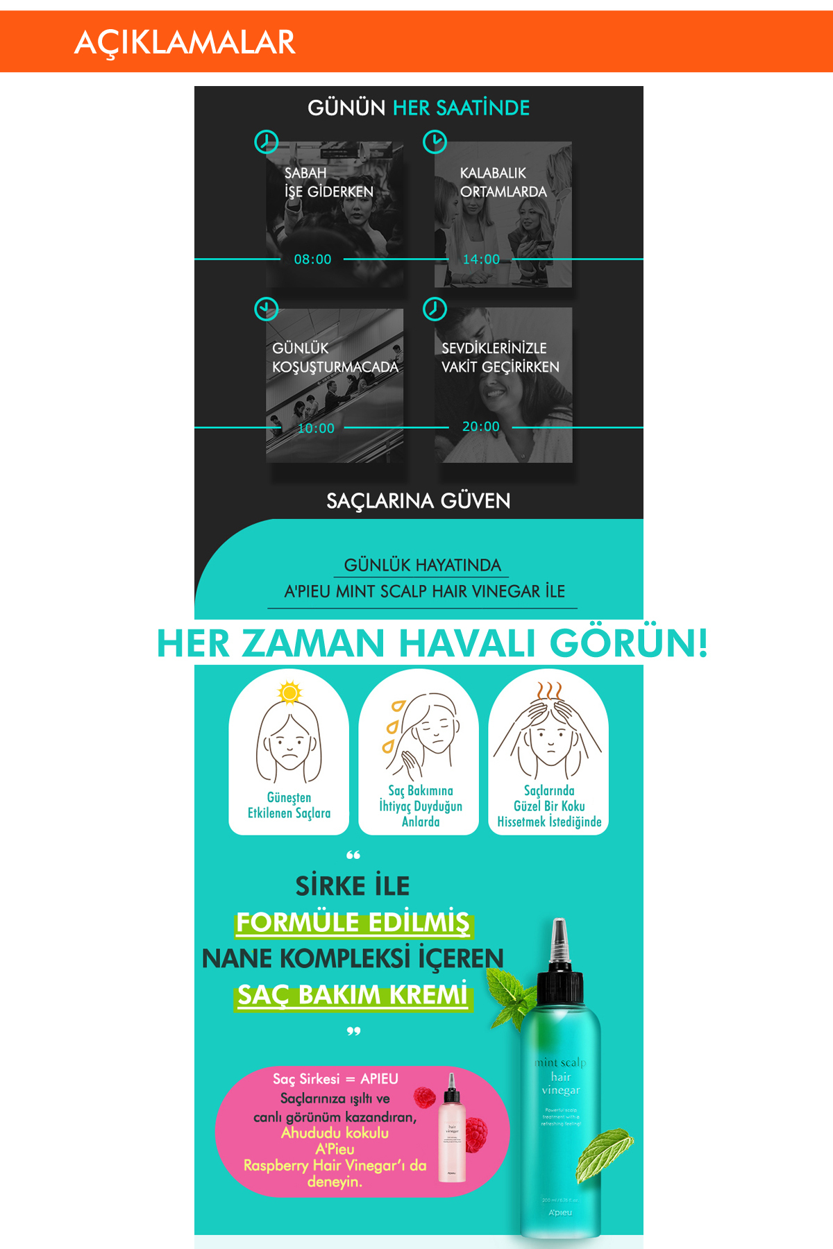 Nane Kompleksi İçeren Kepek Karşıtı  Saç Sirkesi 200ml Mint Scalp Hair Vinegar — 6027 — تصویر 2 از 7