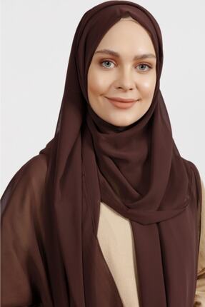 Differenza Krep Şifon Şal Açık Kahve