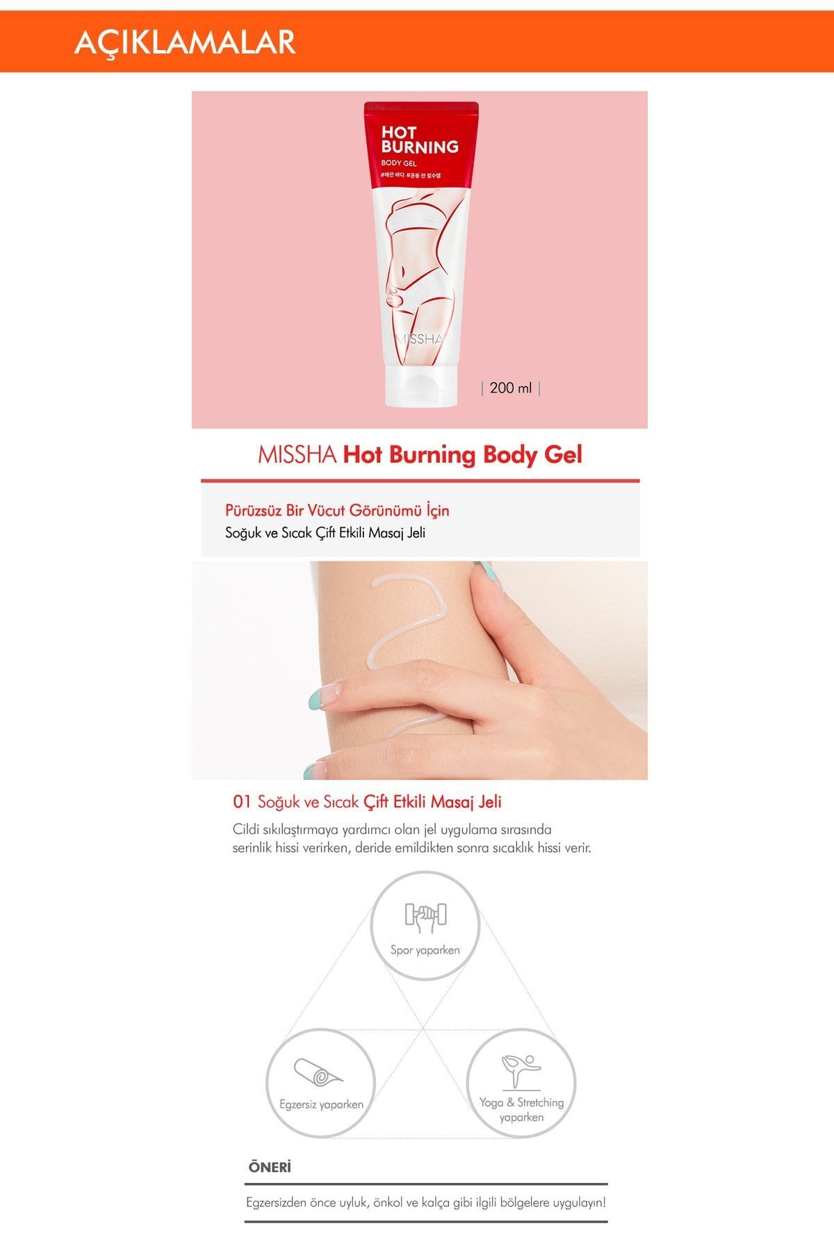 Sıcak&Soğuk Çift Etkili Sıkılaştırıcı Masaj Jeli 200ml Hot Burning Body Gel — 111343 — تصویر 2 از 3