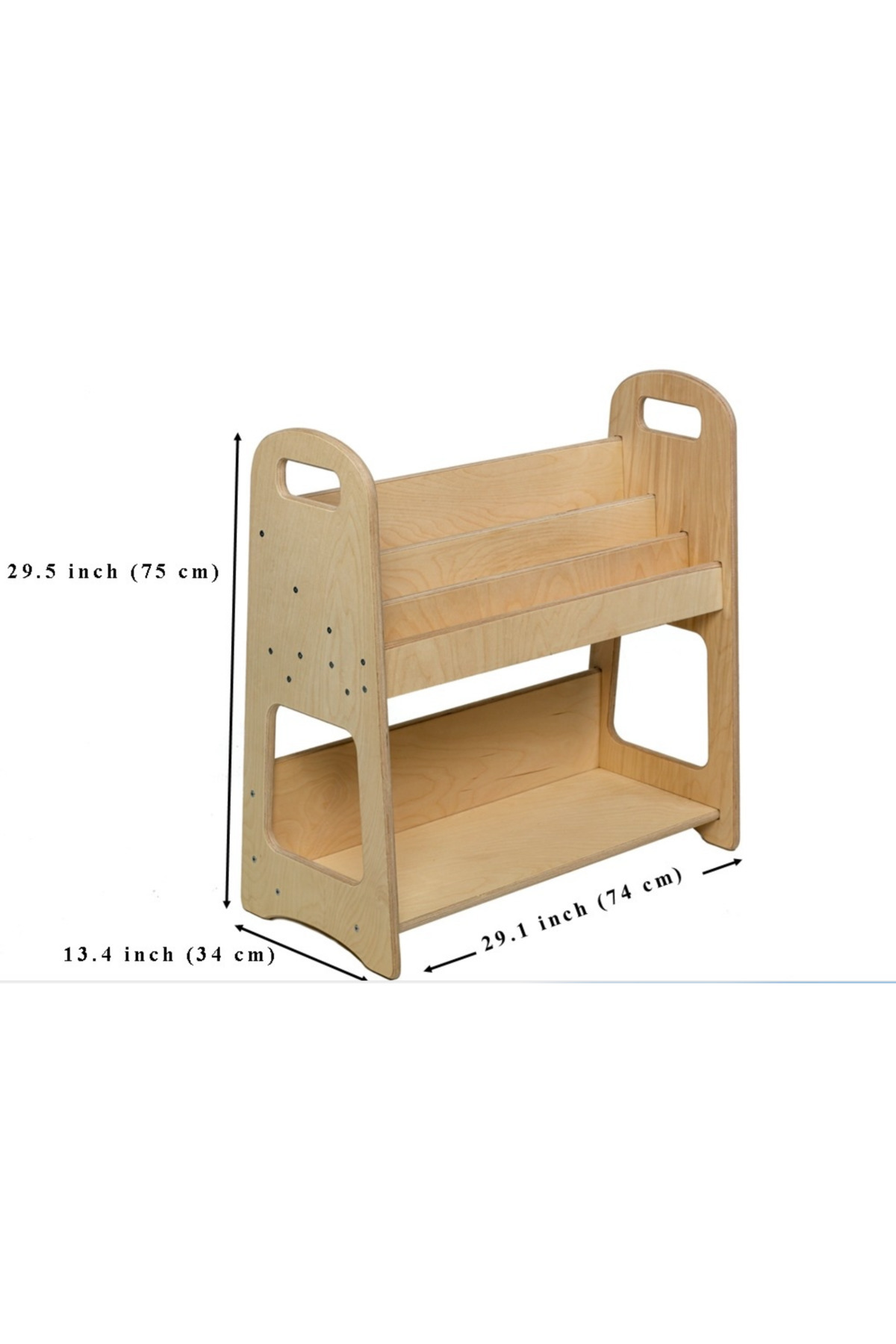 KIDOPPO Montessori Ahşap Kitaplık | Pikler Çocuk Kitaplığı | Çocuk Odası Dekoru | Ahşap Taşınabilir Kitaplık fotoğrafı 7 (önizleme)