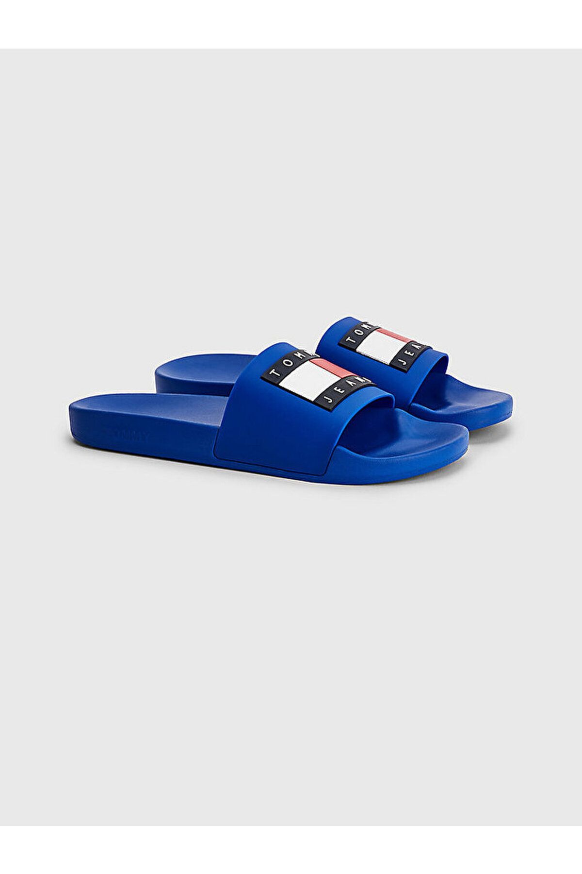 دمپایی آبی مردانه آرم برند آقایان Eva Base County Ticking لاستیک ترموپلاستیک مخلوط Saya Blue TE Tommy Hilfiger