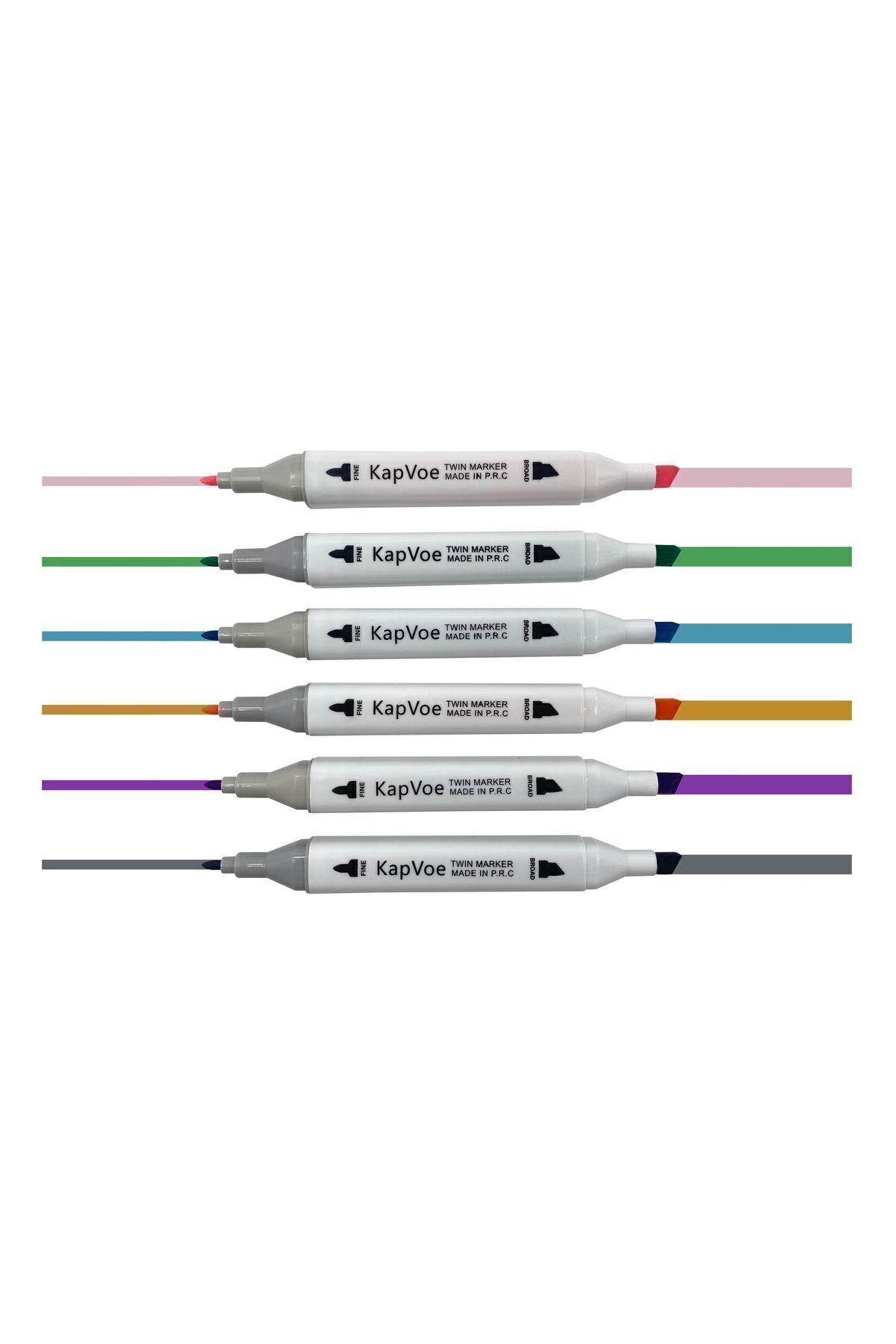 KAPVOE-262 Pieces Double Ended Touch Marker Art Design Felt Tip Paint Set Bag 3