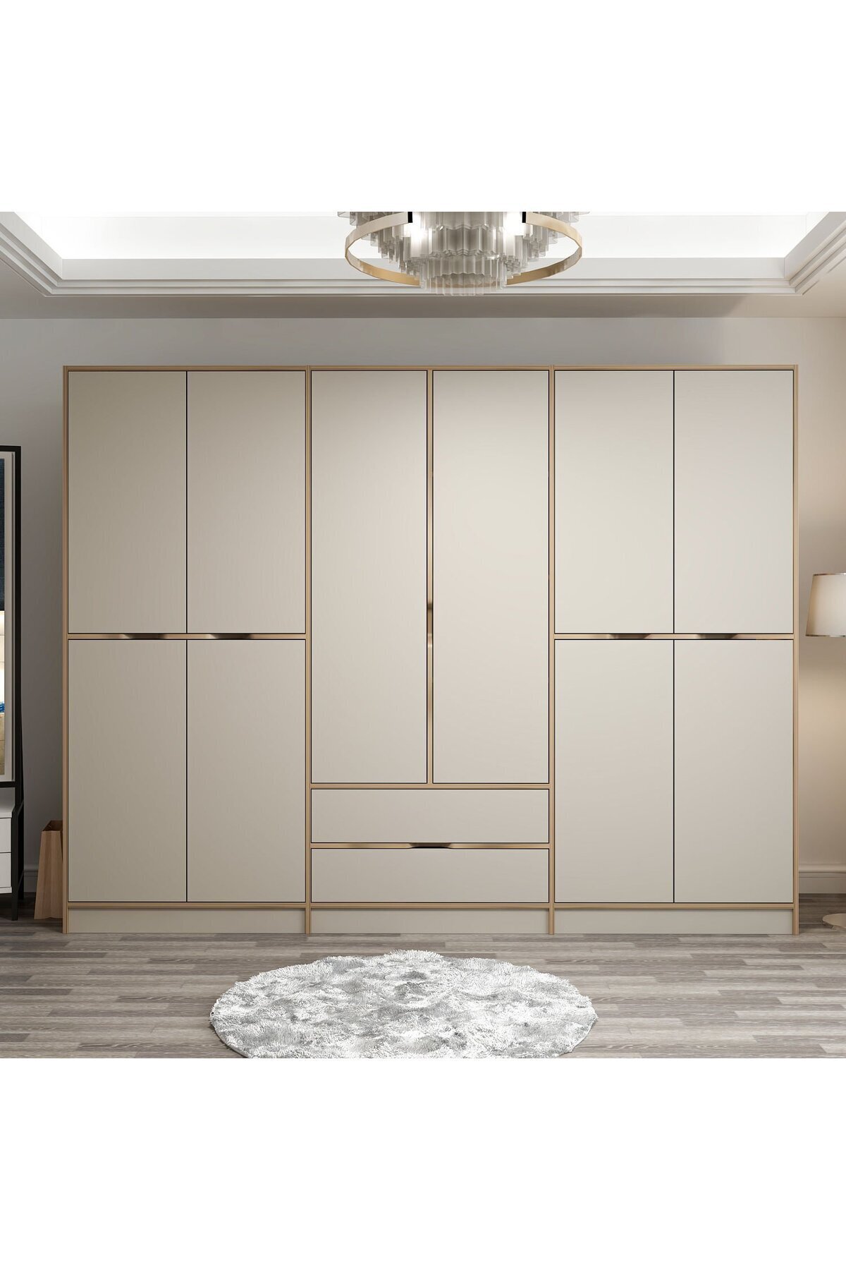 Elina 6 Door Cabinet - Dore/Sandstone