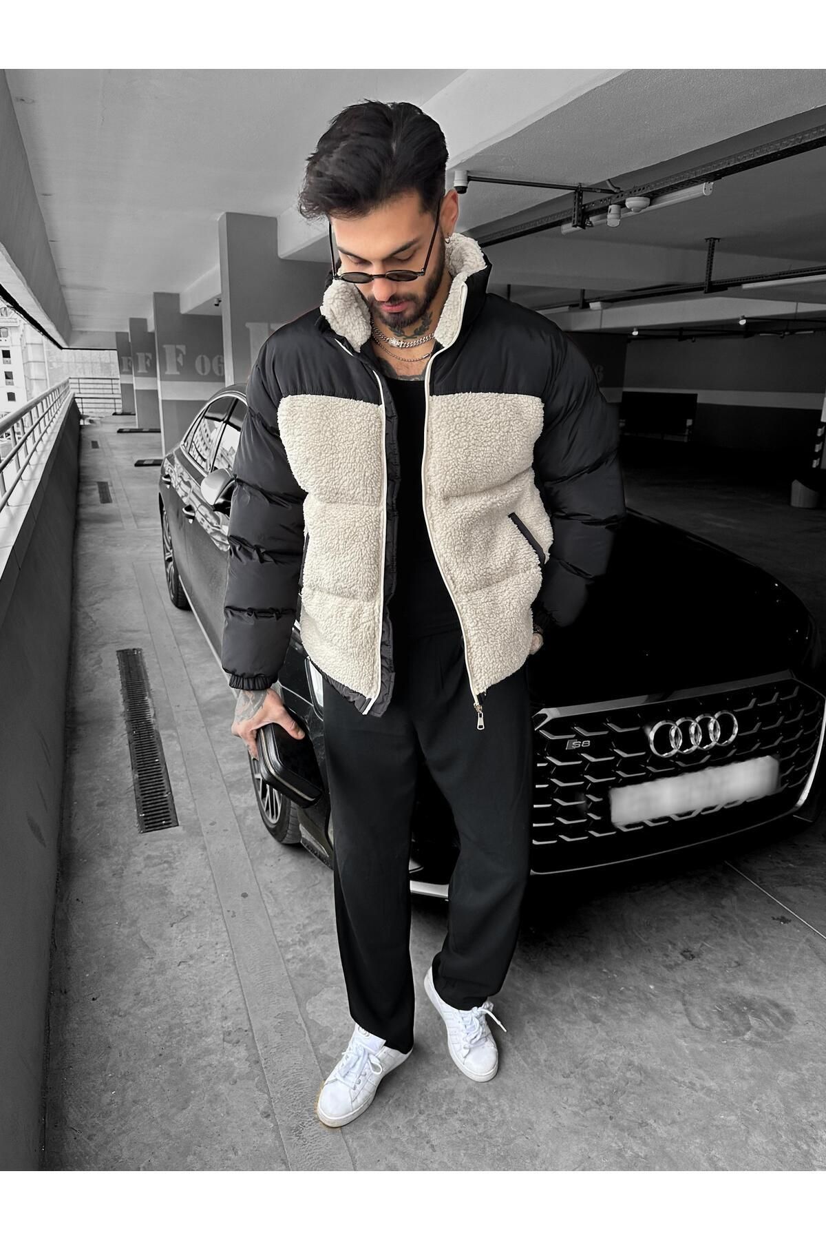 Puffer Coat Curly Lined Plush
