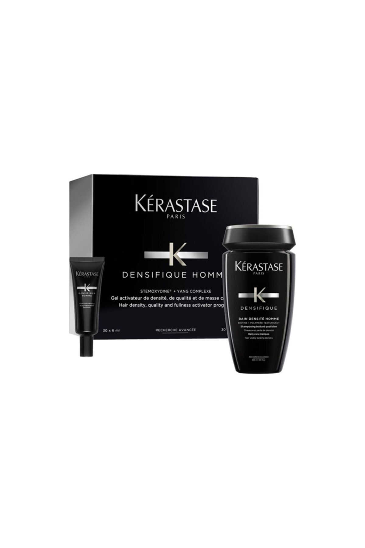 ژل تراکم کننده مو Densifique Homme 30x6ml شامپو هوم 250ml ست جدید Kerastase
