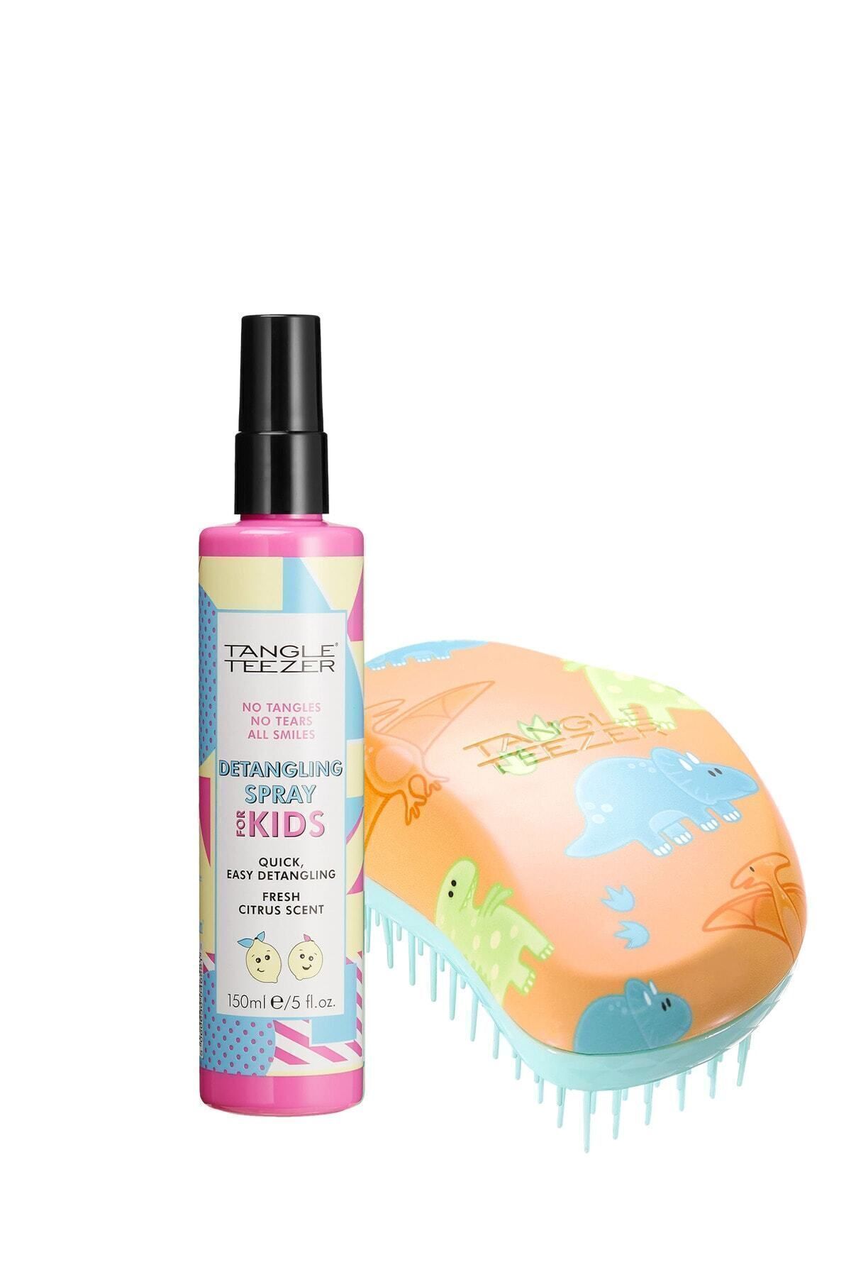 برس و شانه مو چند رنگ دخترانه پسرانه بچگانه 2 مجموعه برای کودکان اورجینال Tangle Teezer