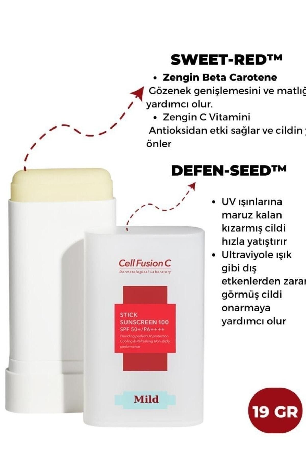 کرم ضد آفتاب استیک با محافظ بالا برای انواع پوست 19 گرم Cell Fusion C