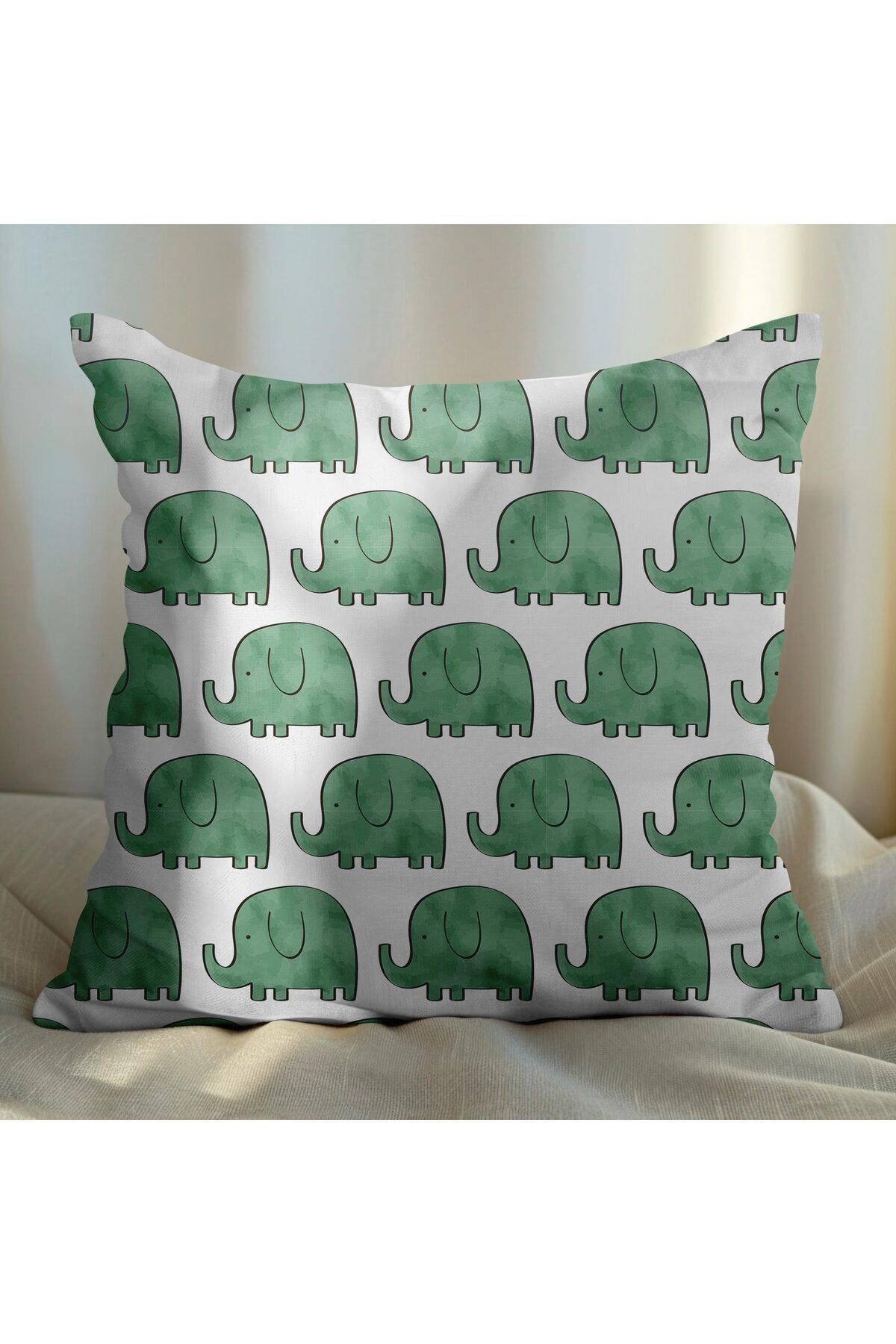 EJOYA-45cm Width Set of 2 Pillows with Auspicious Elephant and Flower Design - 113485 2