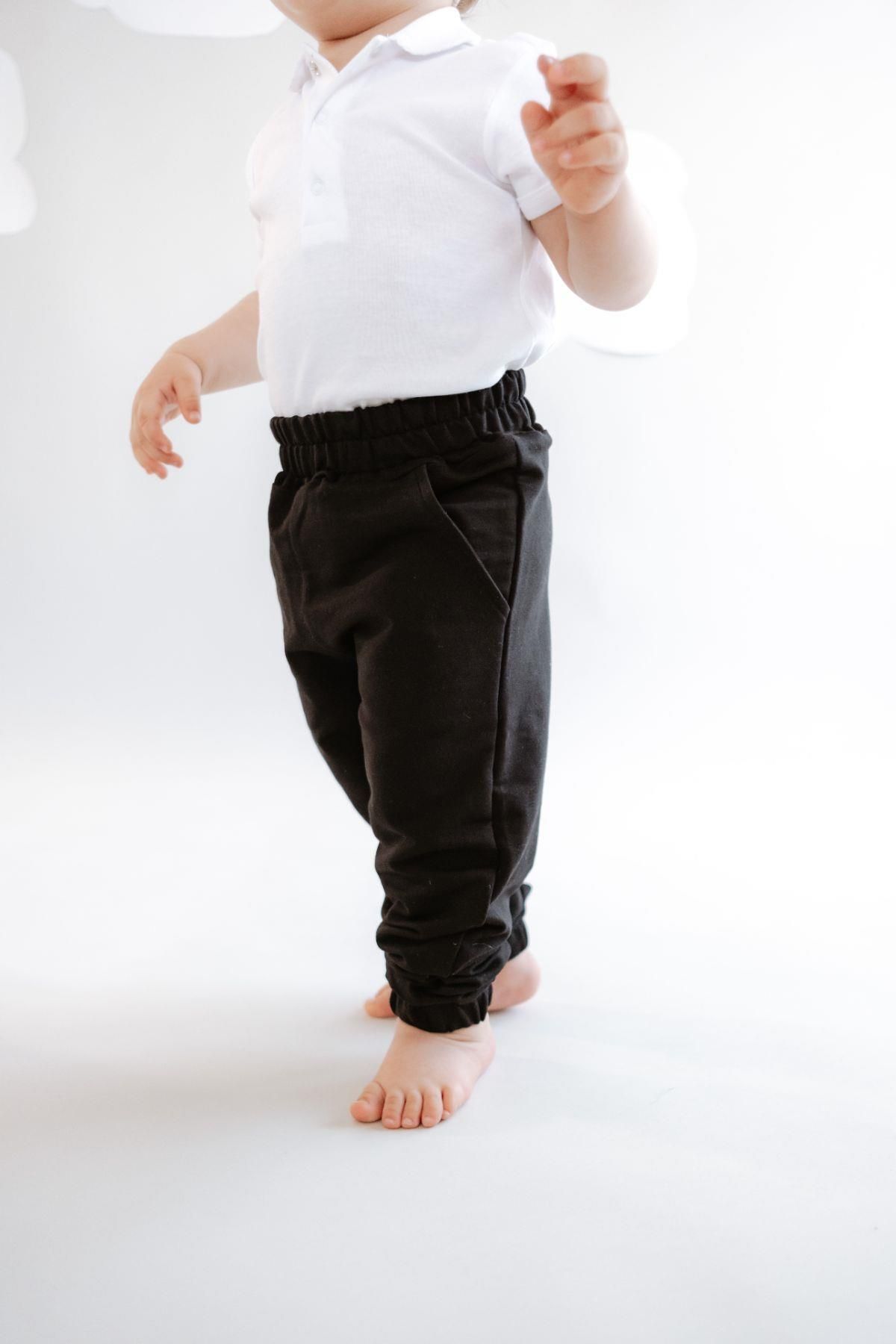 C&City-Mädchen-Jogginghose mit elastischem Bein 760 Schwarz 4
