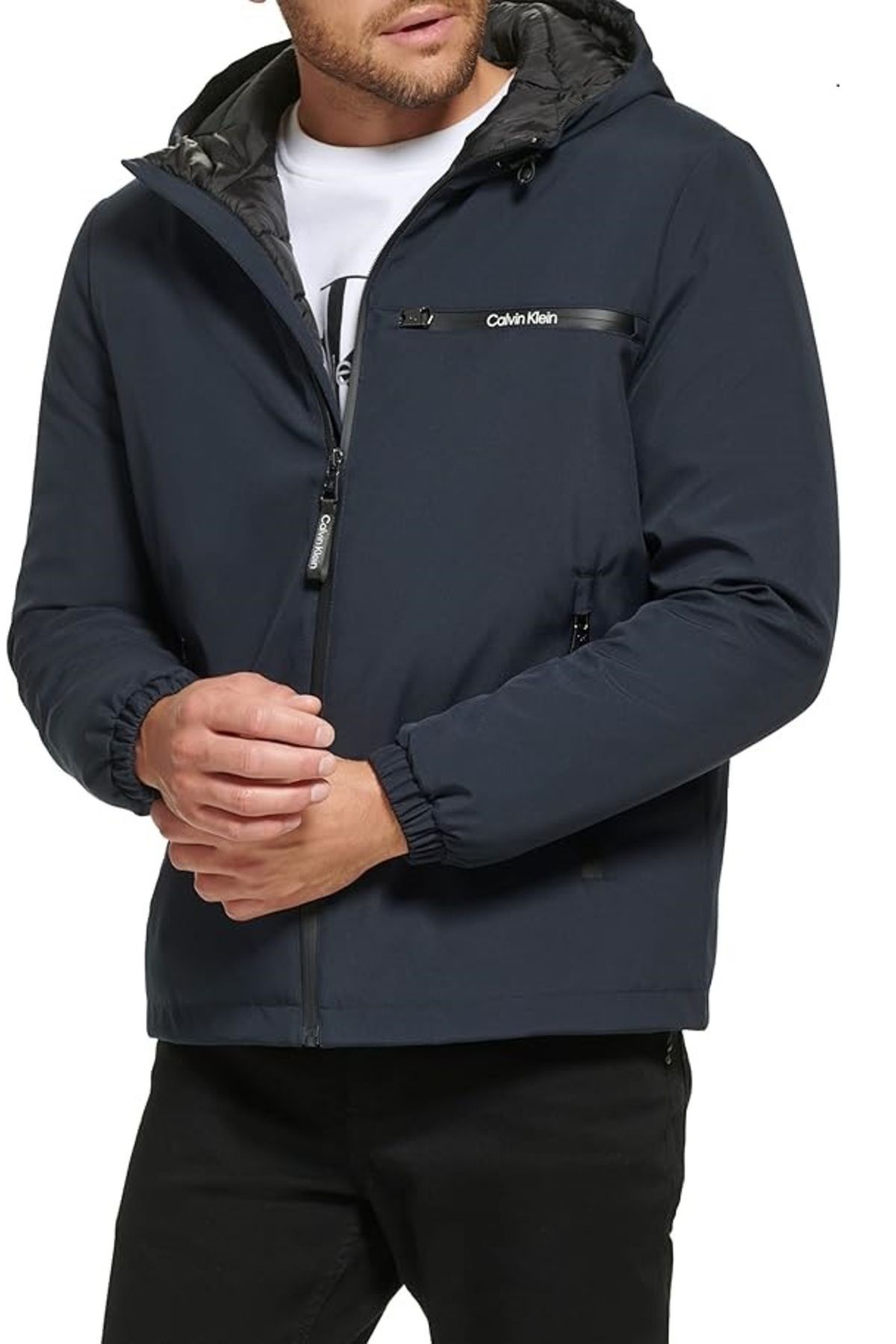 Calvin klein stretch coat discount