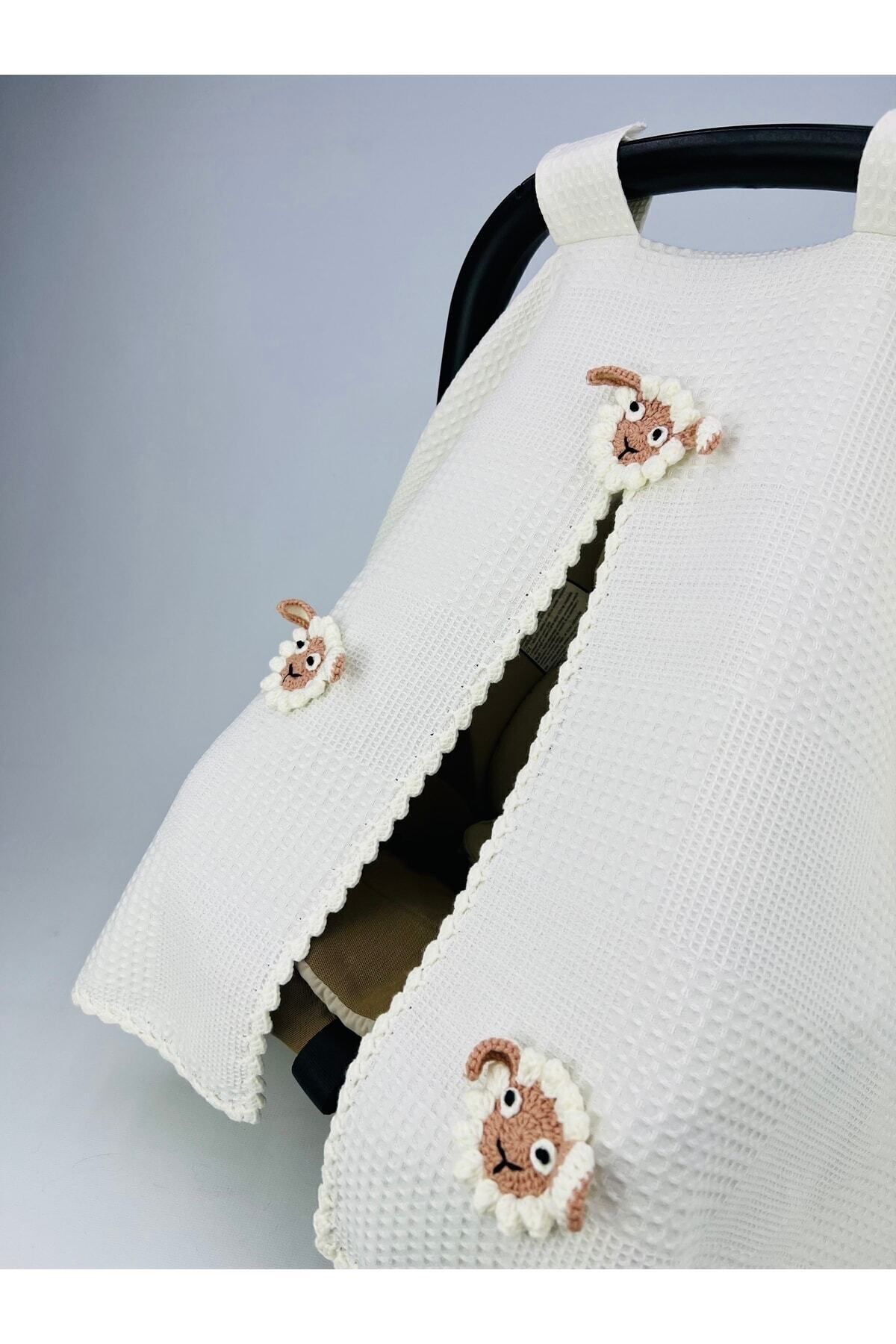 Atölye Eda Exclusive El Işi Kuzulu Pike Puset Örtüsü fotoğrafı 5 (önizleme)