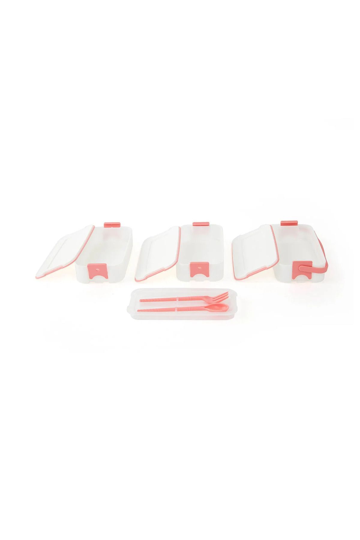Gondol-3 Layer Rectangular Lunch Box - with Fork and Spoon 2