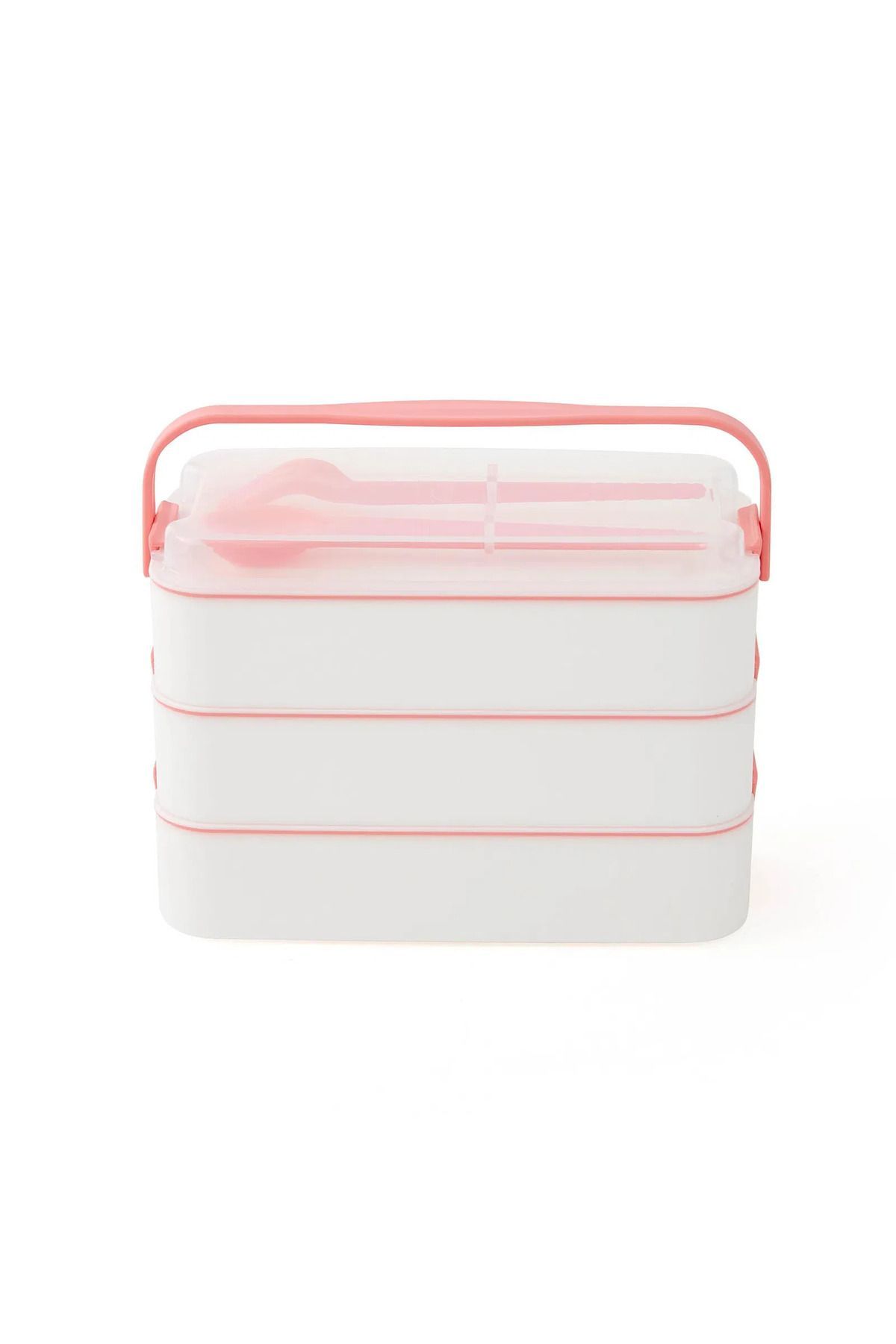 Gondol-3 Layer Rectangular Lunch Box - with Fork and Spoon 5
