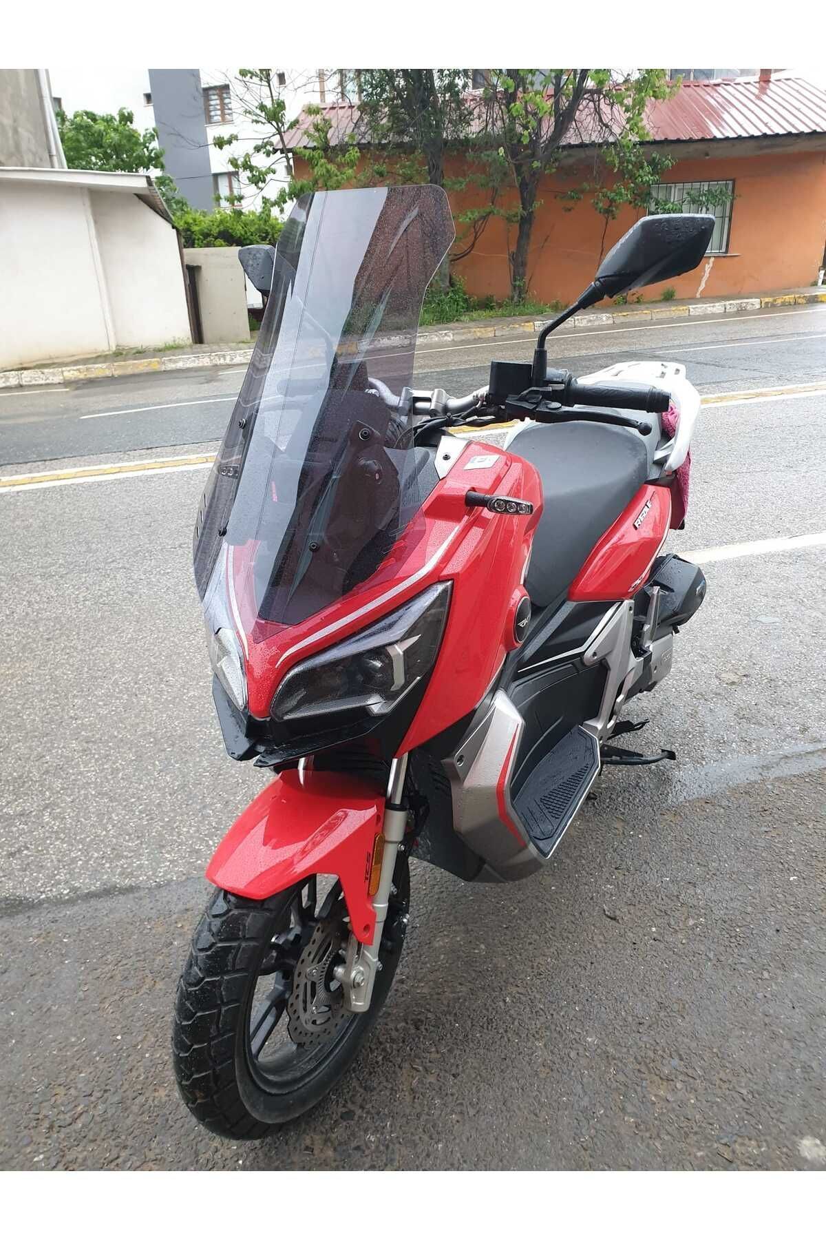 RKS Reale 125 Siperlik Ön Cam 2023-2025 Model 65cm Füme Renkli 4mm ORTA BOYLU Cam