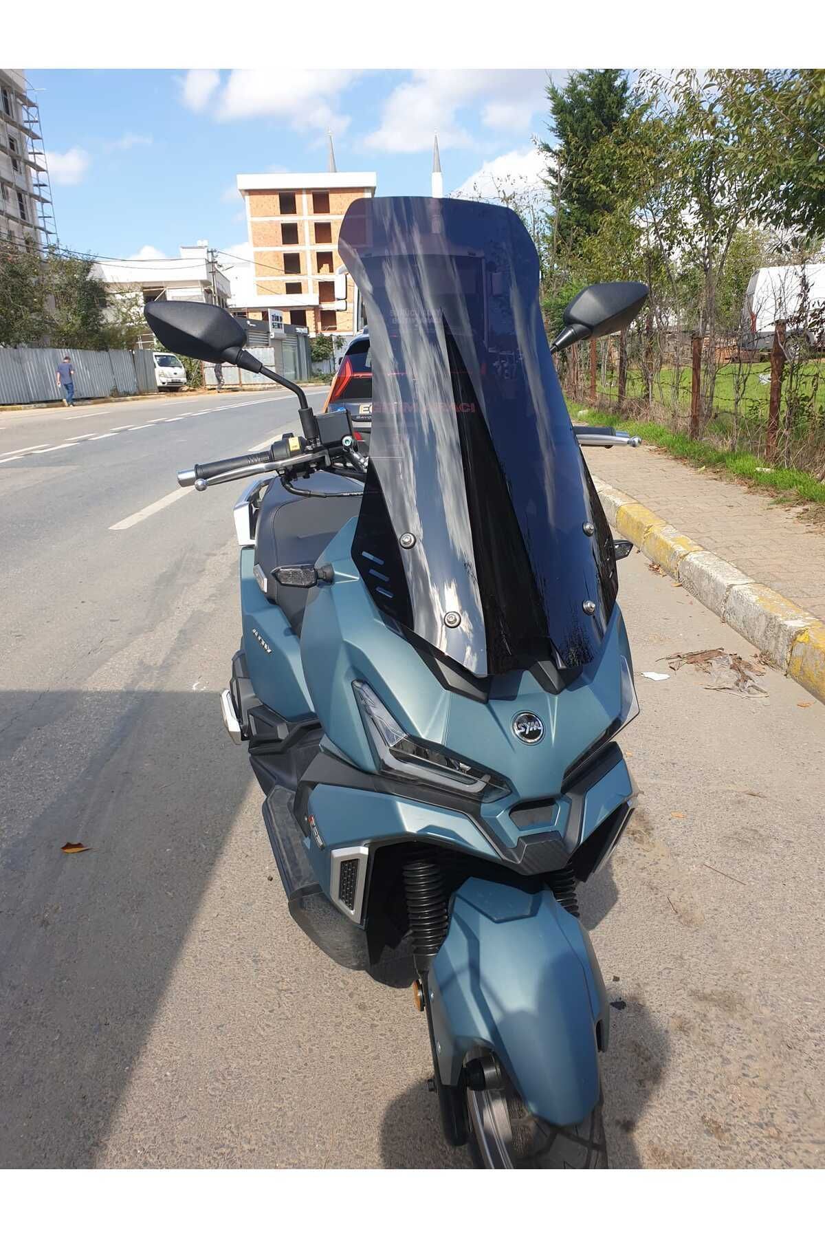 SYM Adx 125 Siperlik Ön Cam 2023-2025 Model 62cm Siyah Renkli 4mm UZUN CAM