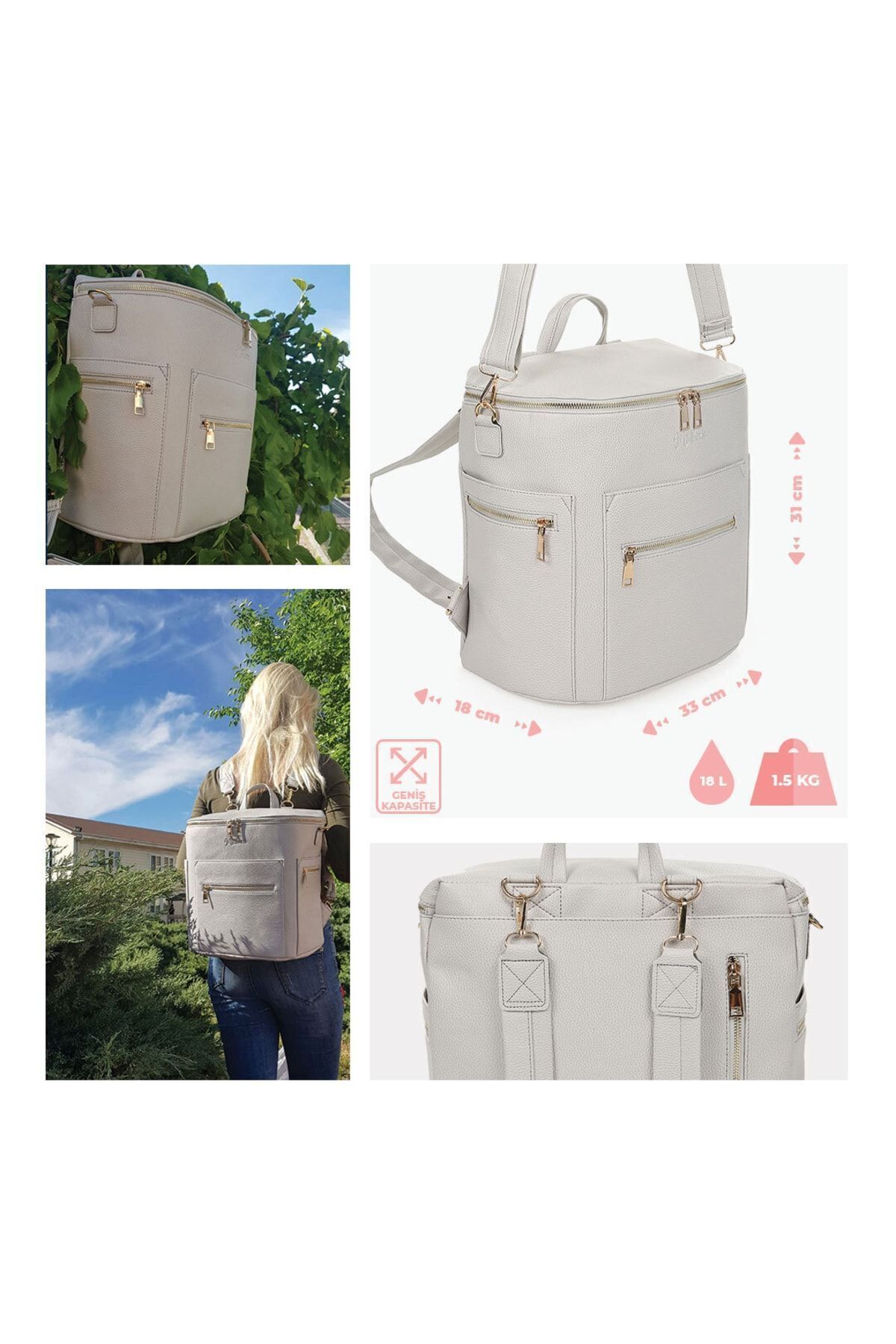 motheric Parenthood Bundle – Anne Bebek Bakım Çantası Set – Bebek Arabası Çantası – Emzik Çantası fotoğrafı 6 (önizleme)