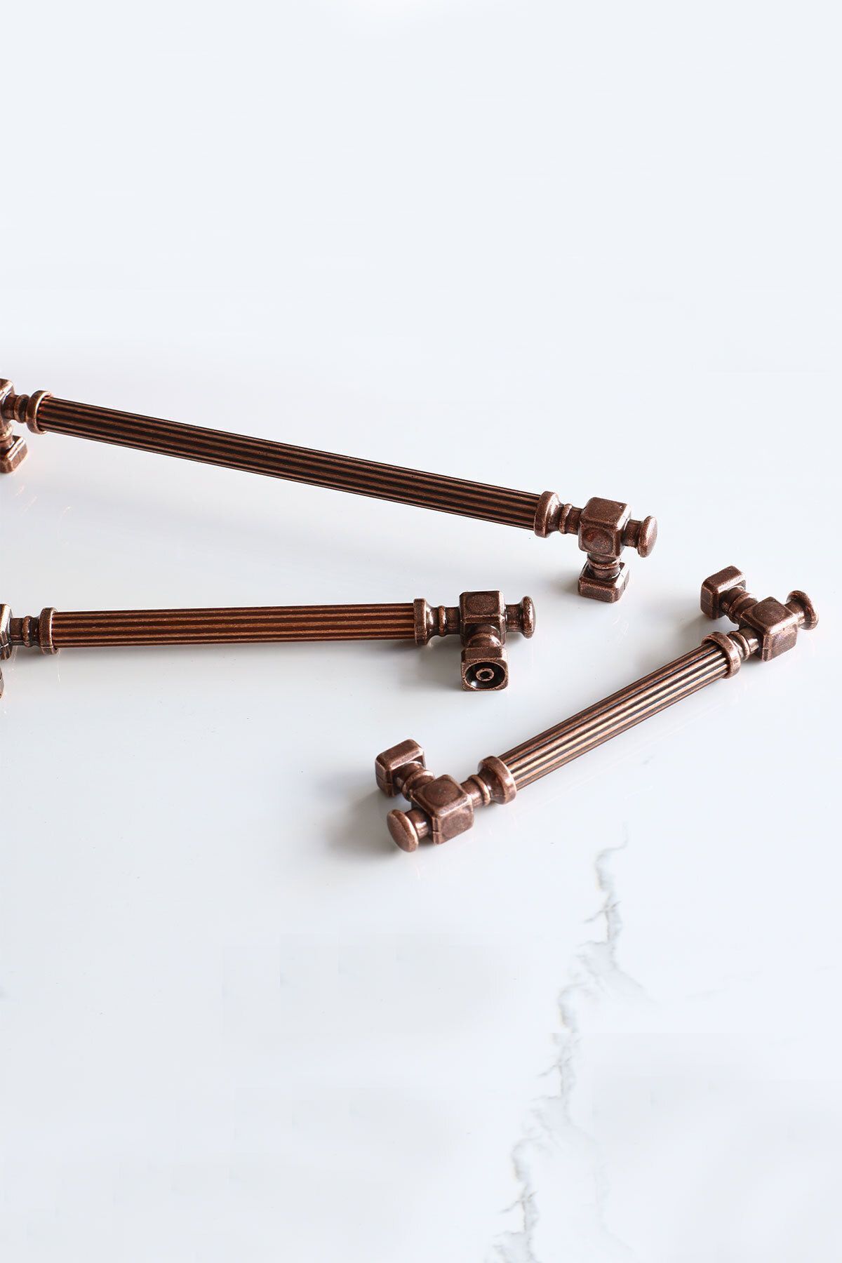 Badem10-Talas Antique Cupru Antic Dungi Metal 128 Mm Mobilier Bucătărie Sertar Dulap Mâner Mâner 4