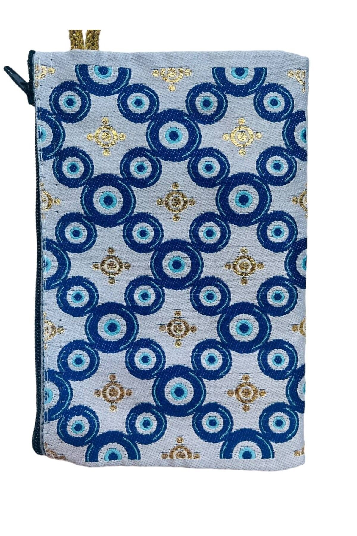 کیف پول زنانه متوسط زنانه شیک زیپ دسته روکش شده با الگوی فرش 15X10 GALATA GIFT