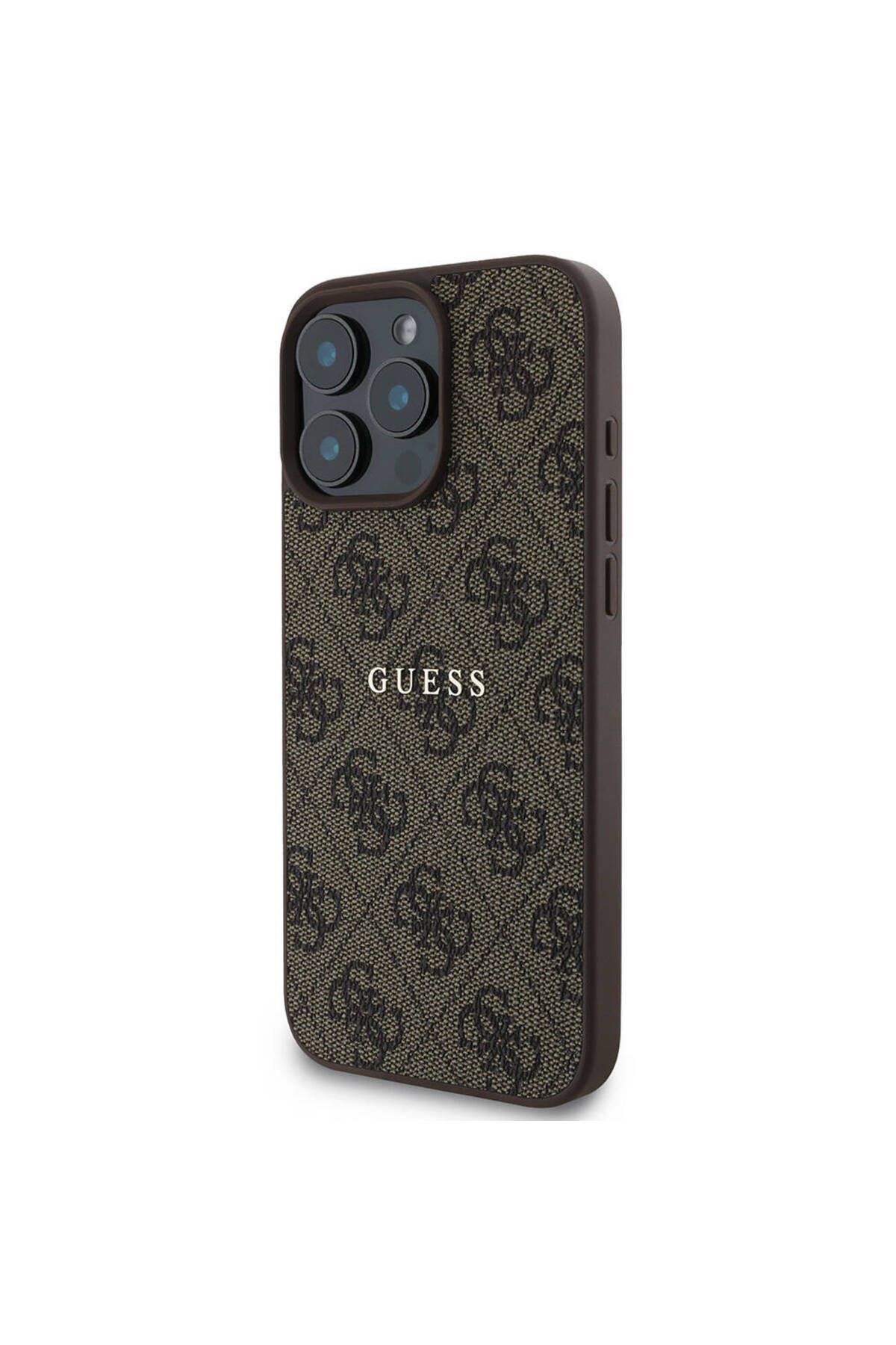iPhone 16 Pro Max Guess Lisanslı Magsafe Uyumlu 4G Desenli Kılıf - Kahverengi