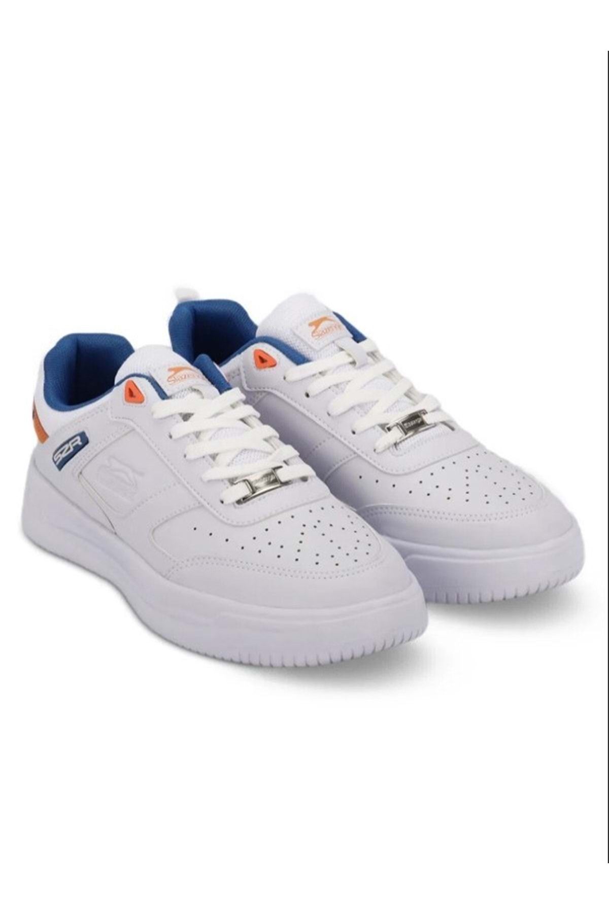 کفش اسنیکر اسلازنگر مردانه چرم سفید  راسته      اسپرت | Slazenger ST02476 TR - تصویر 5
