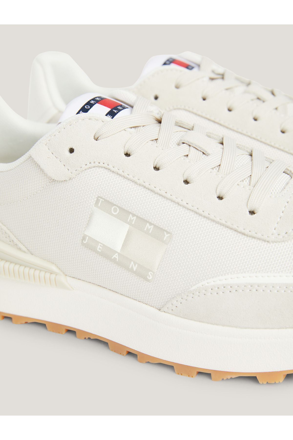 اسنیکر نود مردانه پلی تریر بازیافت شده با آرم برند آقایان برگه لاستیکی و طبیعی Tommy Hilfiger