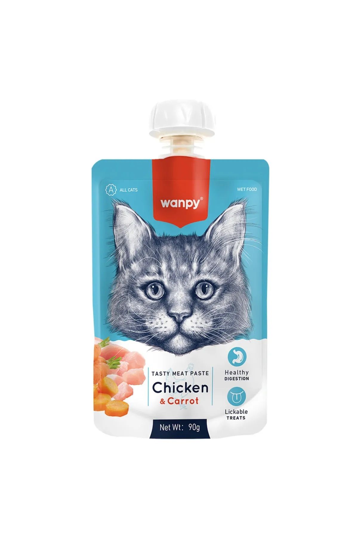Wanpy Tavuklu ve Havuçlu Krema Kedi Ödül Maması 90 gr