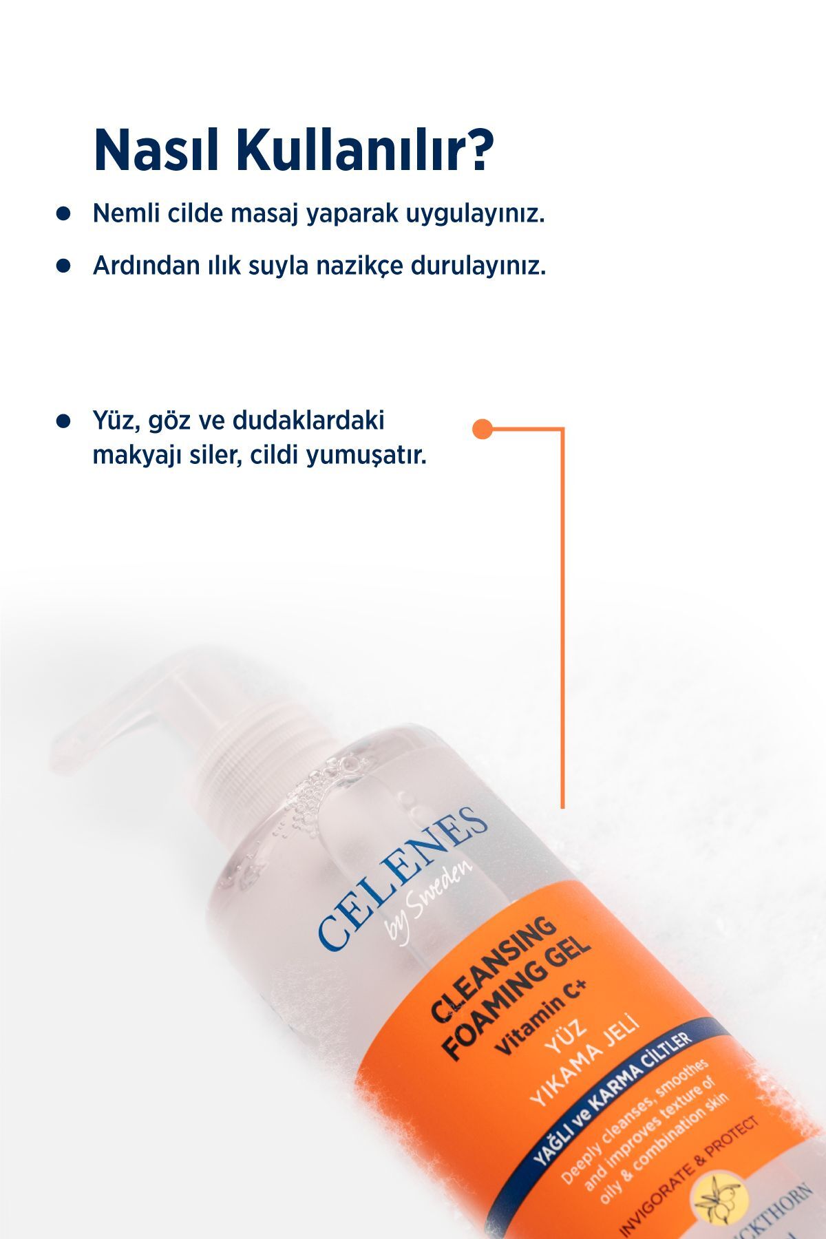 پاک کننده صورت   Celenes by Sweden | seabjel18102022 اورجینال - تصویر 5