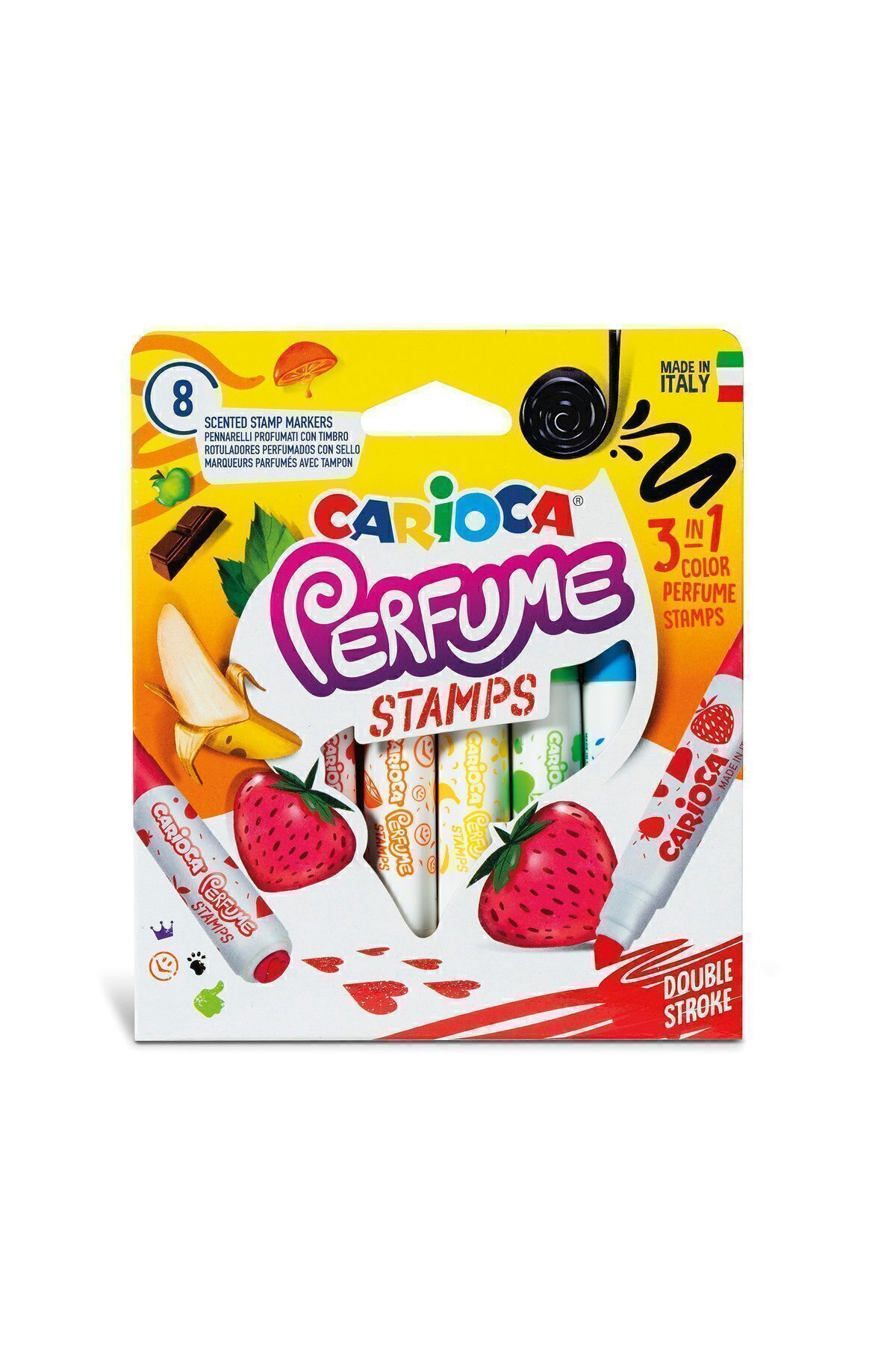 CARIOCA Kokulu Damgalı Jumbo Keçeli Kalemi 8li