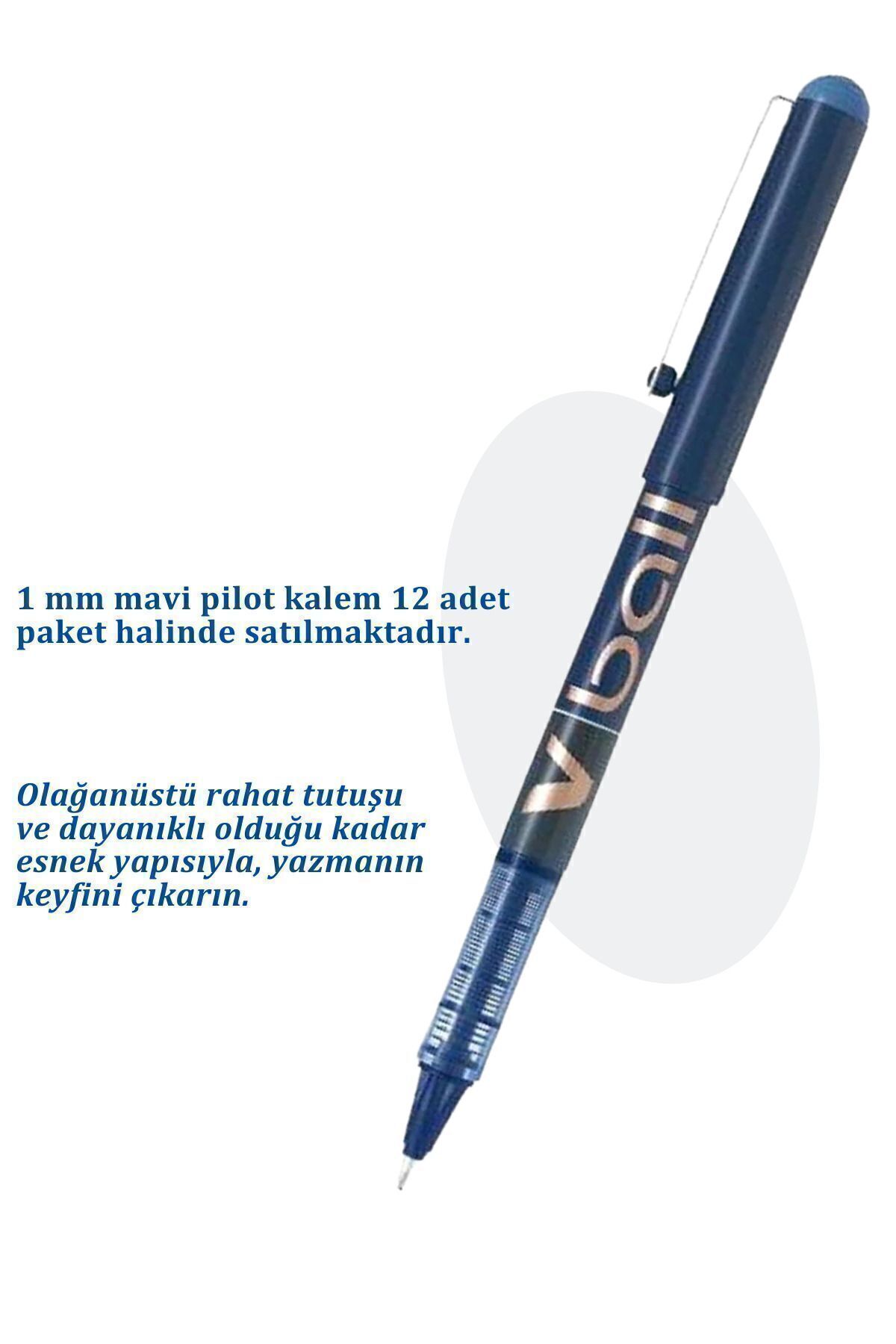 Pilot 1 mm Mavi Pilot Roller Kalem 12 Adet