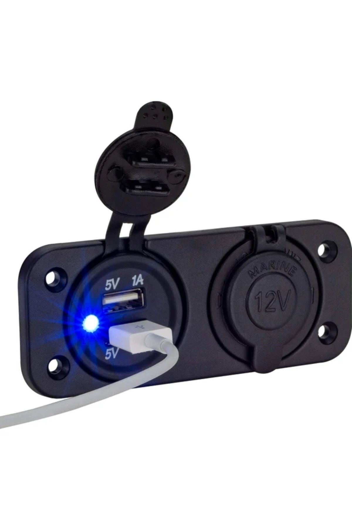 Home ENZH ONLİNE MARİN VE KARAVAN Çift Usb Araç Şarj Soketi Ve Çakmaklık 2.1a/1a - 12 V